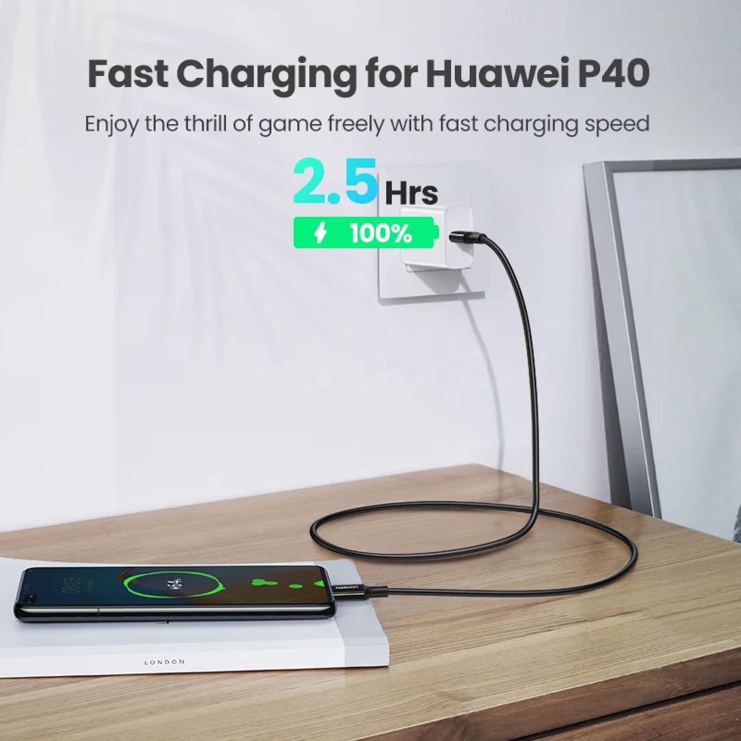 Ugreen 100W Usb Type C Cable Macbook Samsung Xiaomi 1.5M 5A E-Marker Chip Fast 301635