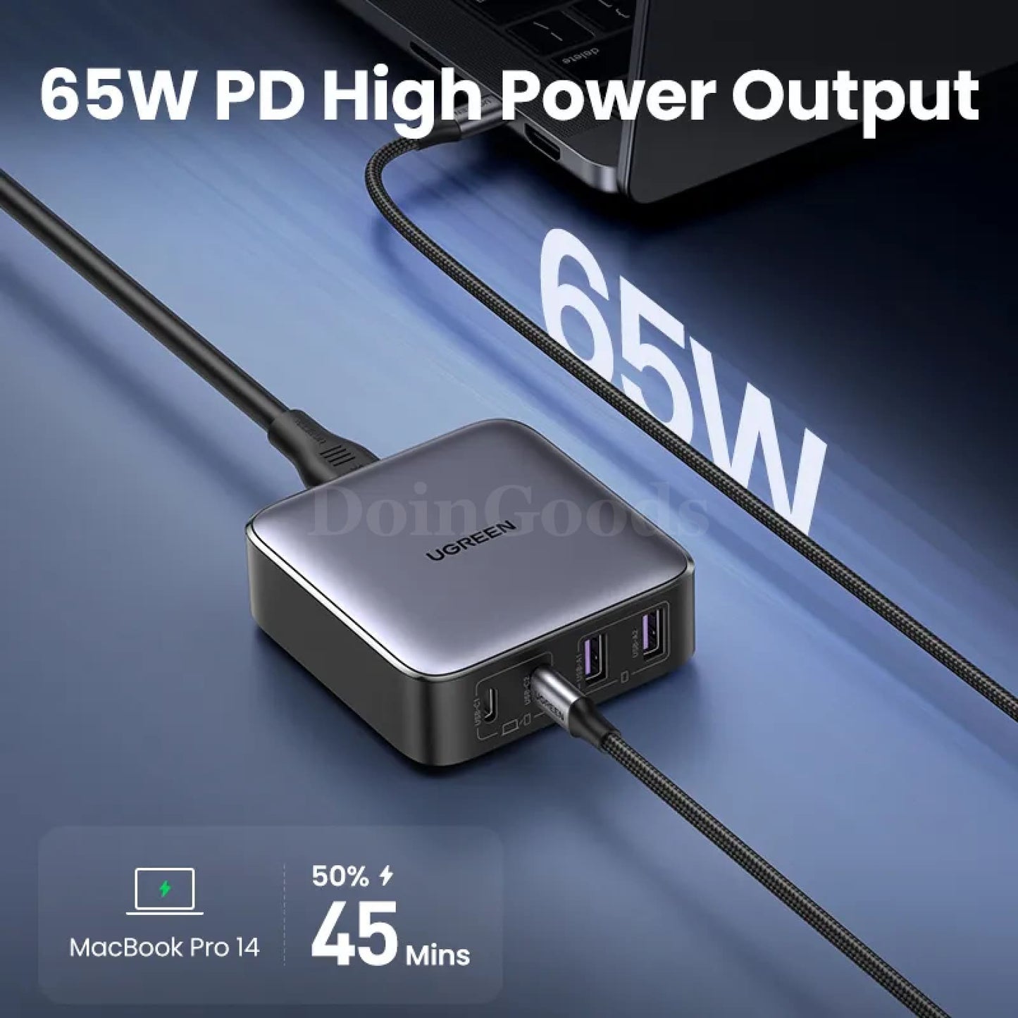 Ugreen 100W/65W Gan Charger 4-In-1 Desktop Fast Adapter Iphone 15 14 13 Pro Max 301635
