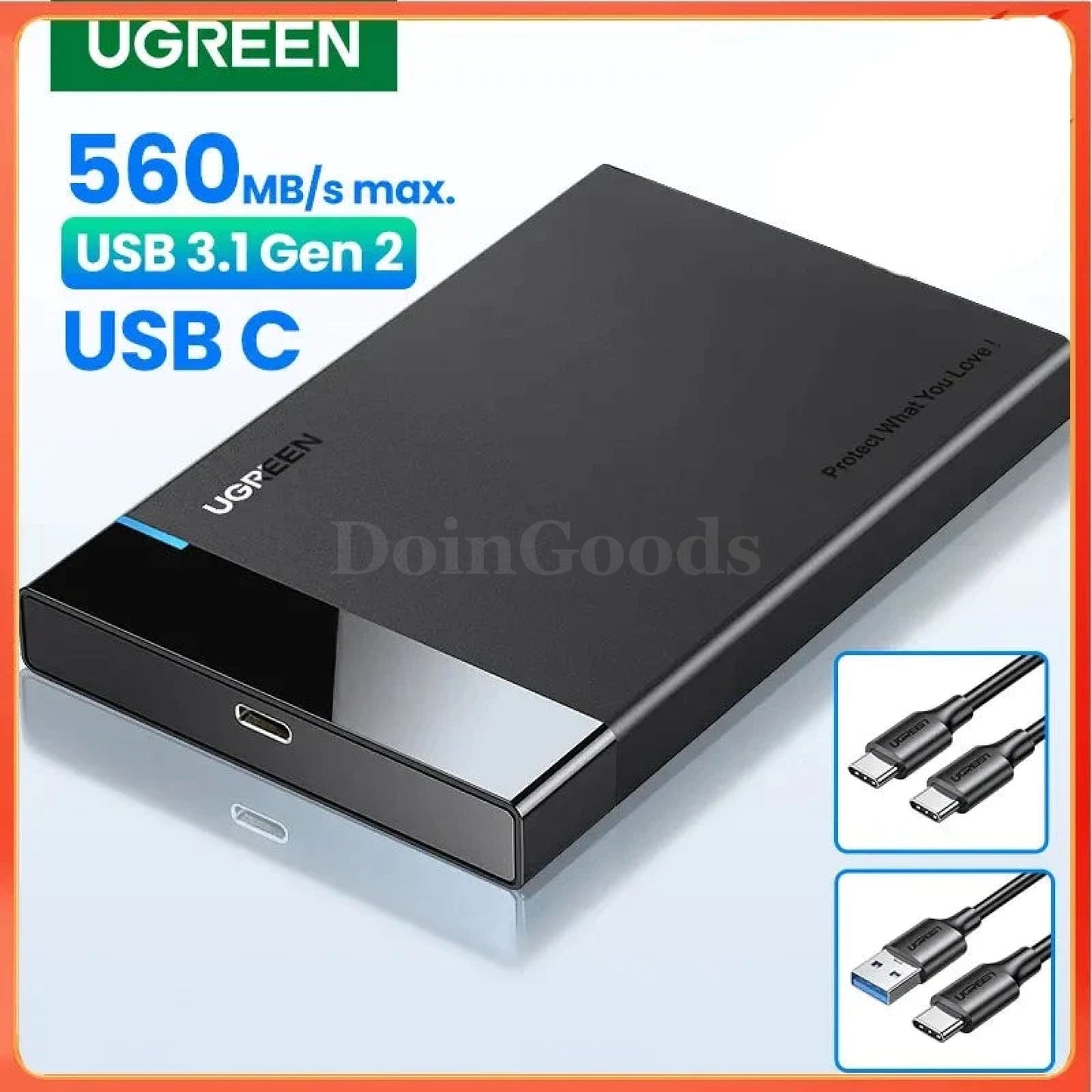Ugreen 2.5 Sata To Usb 3.0 Hdd Case - Hard Drive Enclosure For Ssd And 301635-