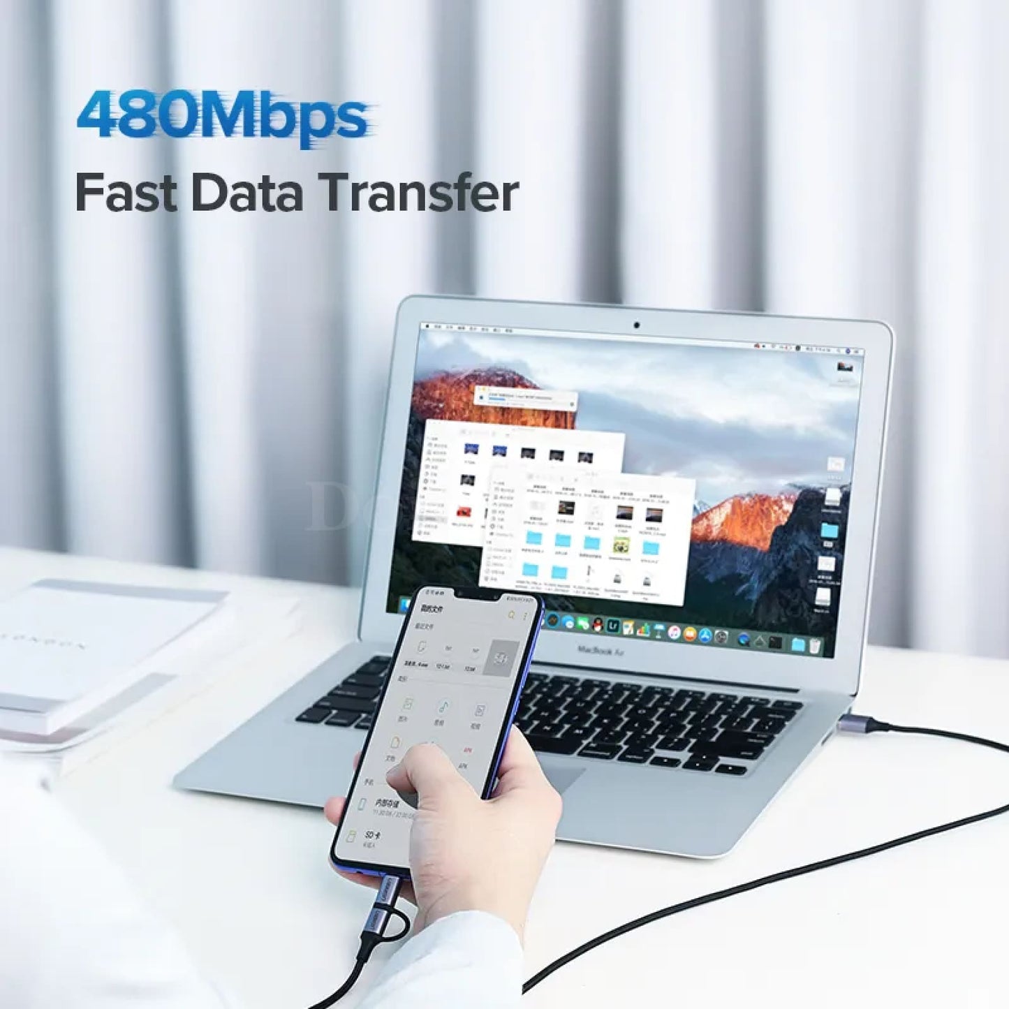 Ugreen 2-In-1 Usb Type C And Micro Cable For Samsung Galaxy S10 S9 - Fast Charging Data Transfer