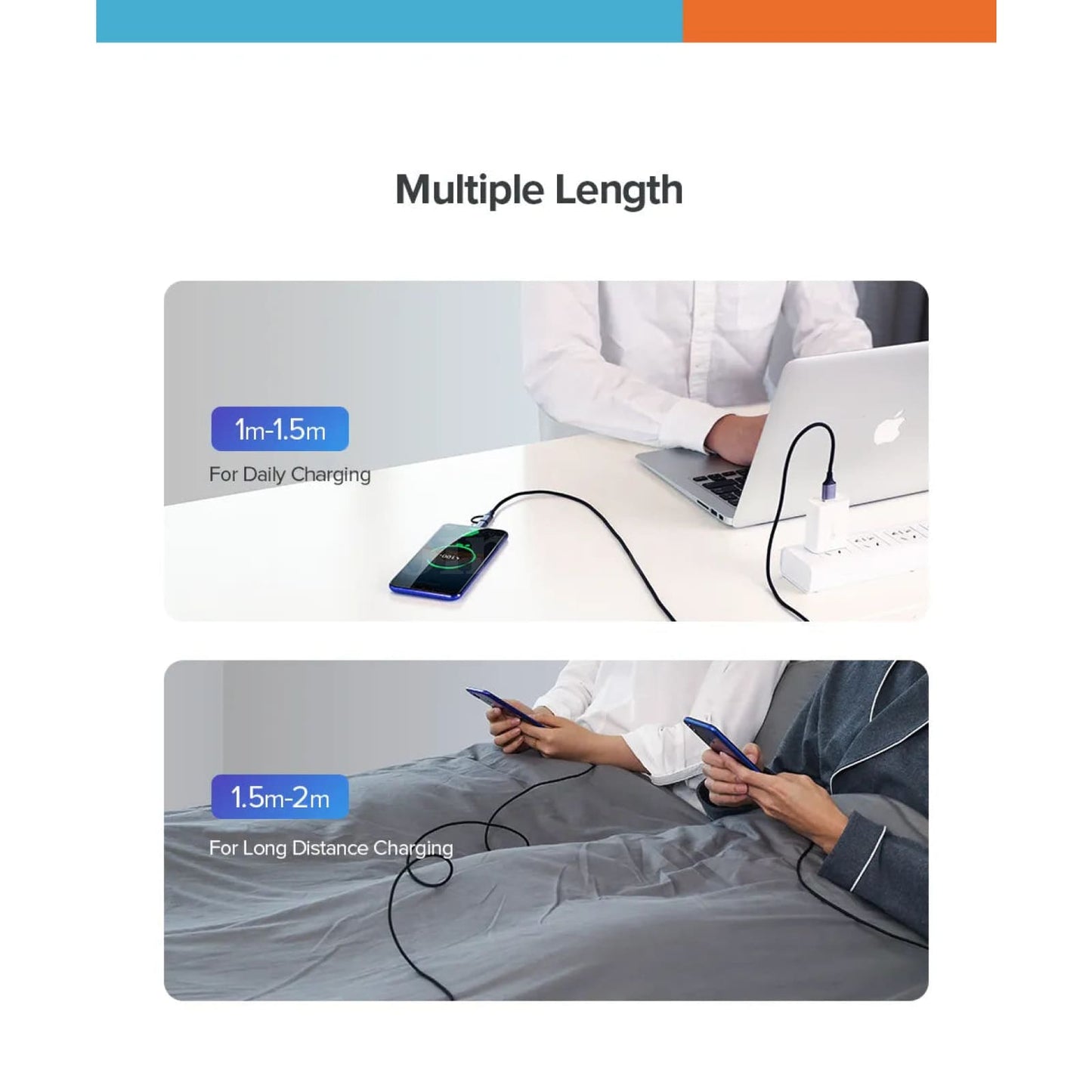 Ugreen 2-In-1 Usb Type C And Micro Cable For Samsung Galaxy S10 S9 - Fast Charging Data Transfer