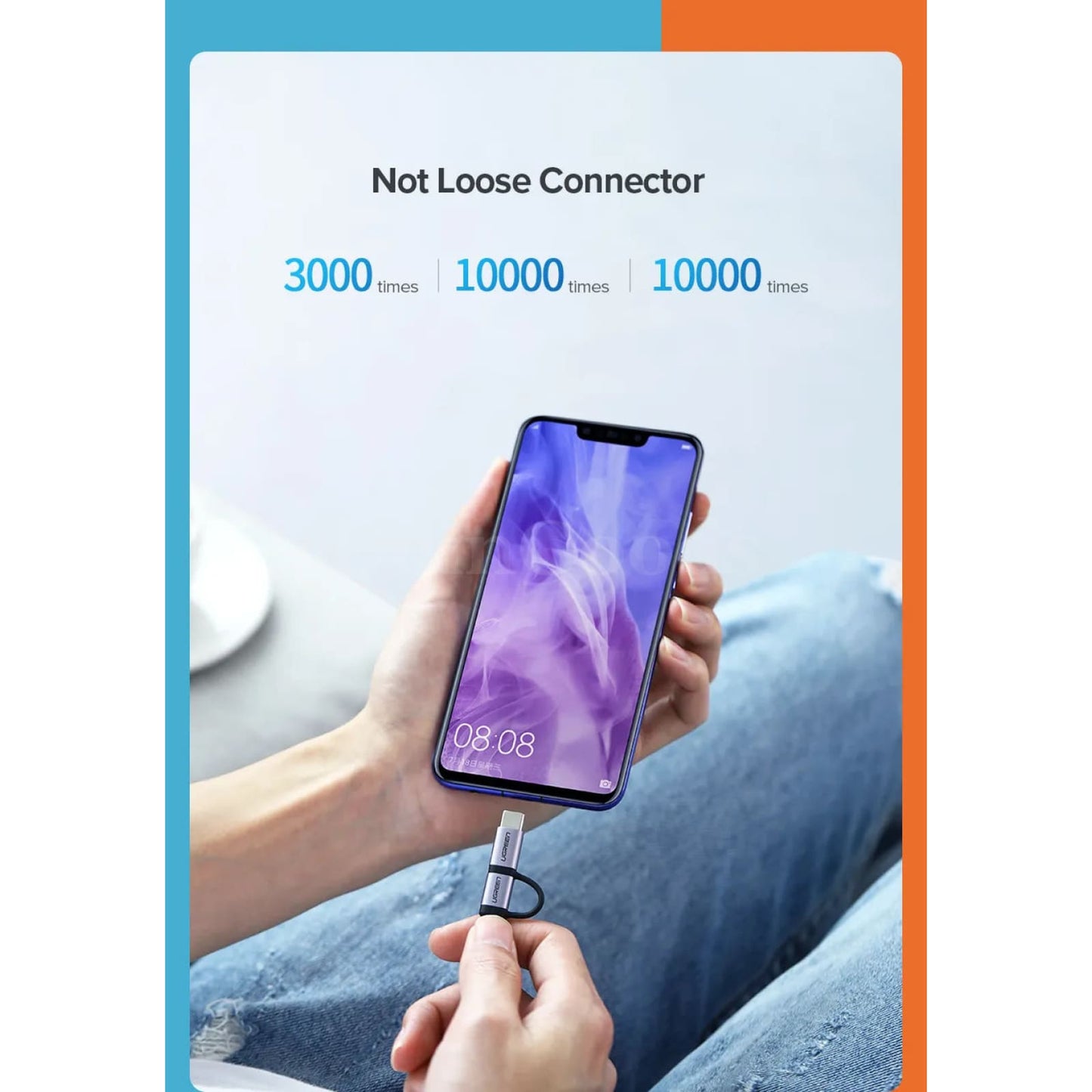 Ugreen 2-In-1 Usb Type C And Micro Cable For Samsung Galaxy S10 S9 - Fast Charging Data Transfer
