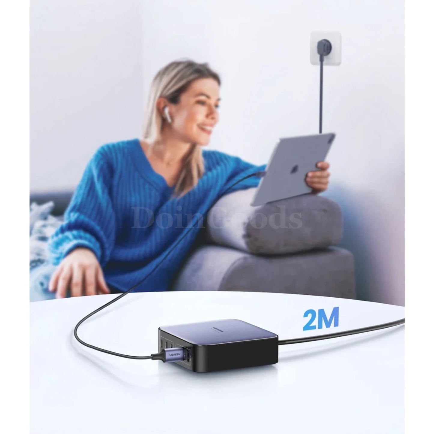 Ugreen 200W Gan Charger 6-In-1 Desktop Fast Adapter Iphone Xiaomi Samsung 301635