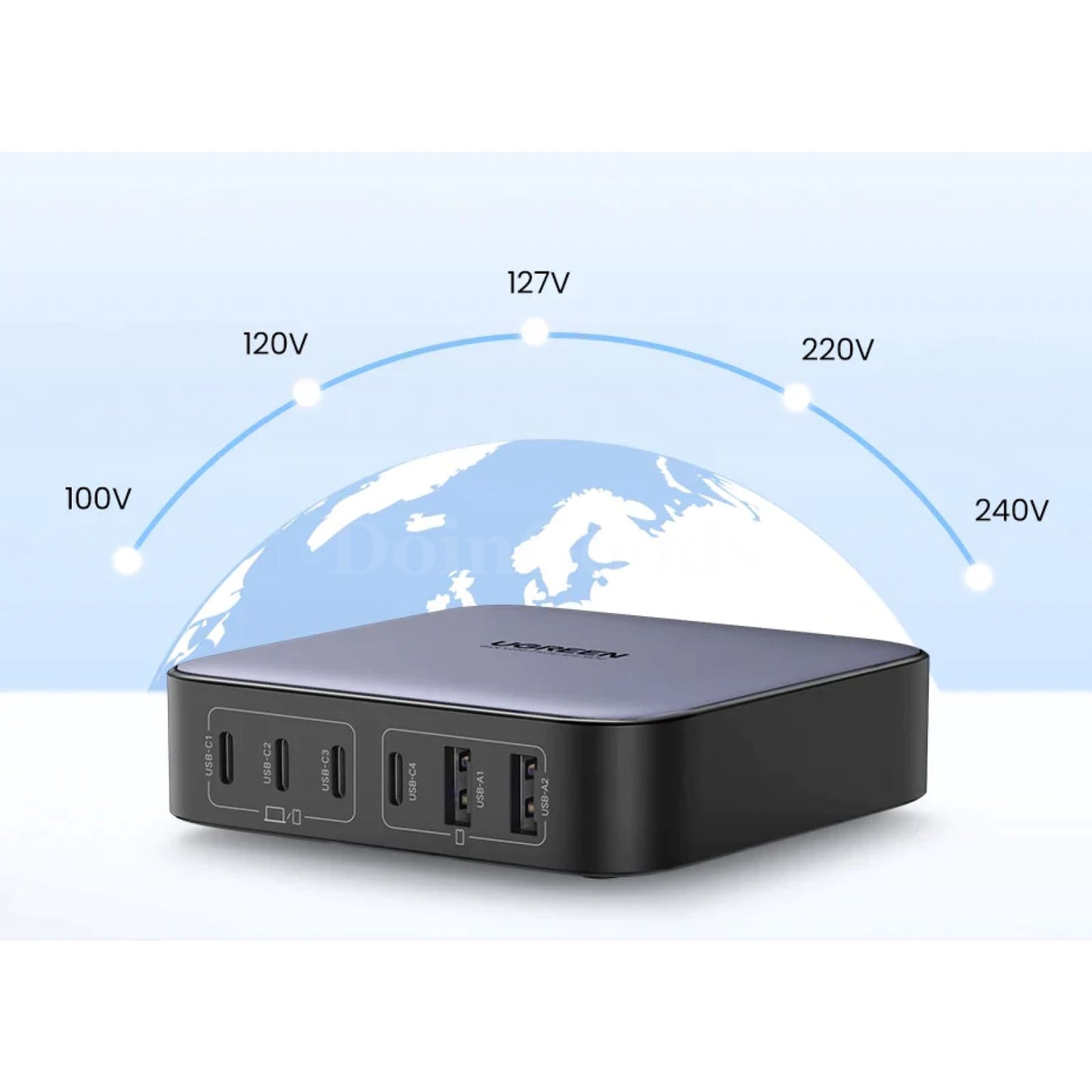 Ugreen 200W Gan Charger 6-In-1 Desktop Fast Adapter Iphone Xiaomi Samsung 301635