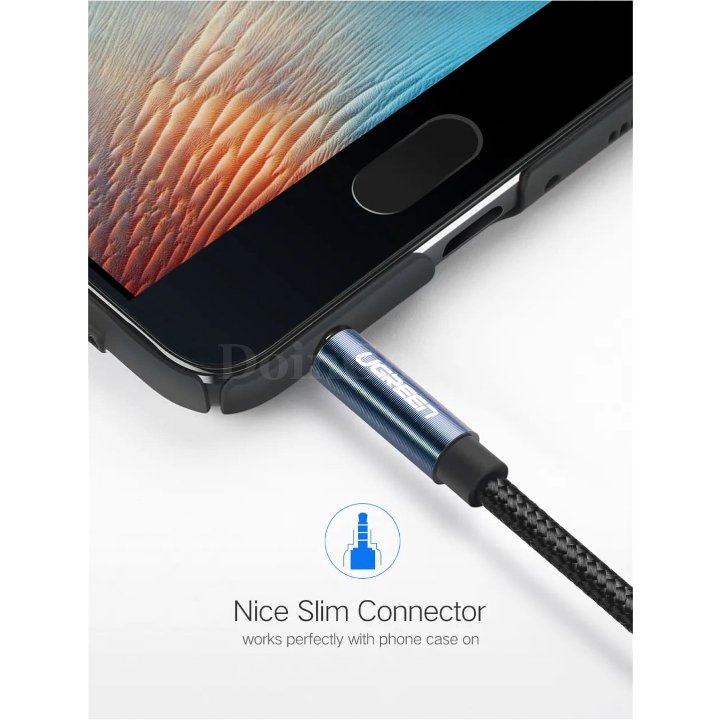 Ugreen 3.5Mm Audio Extension Cable - Stereo Aux Jack For Huawei P20 Lite Xiaomi Redmi 5 Plus Pc