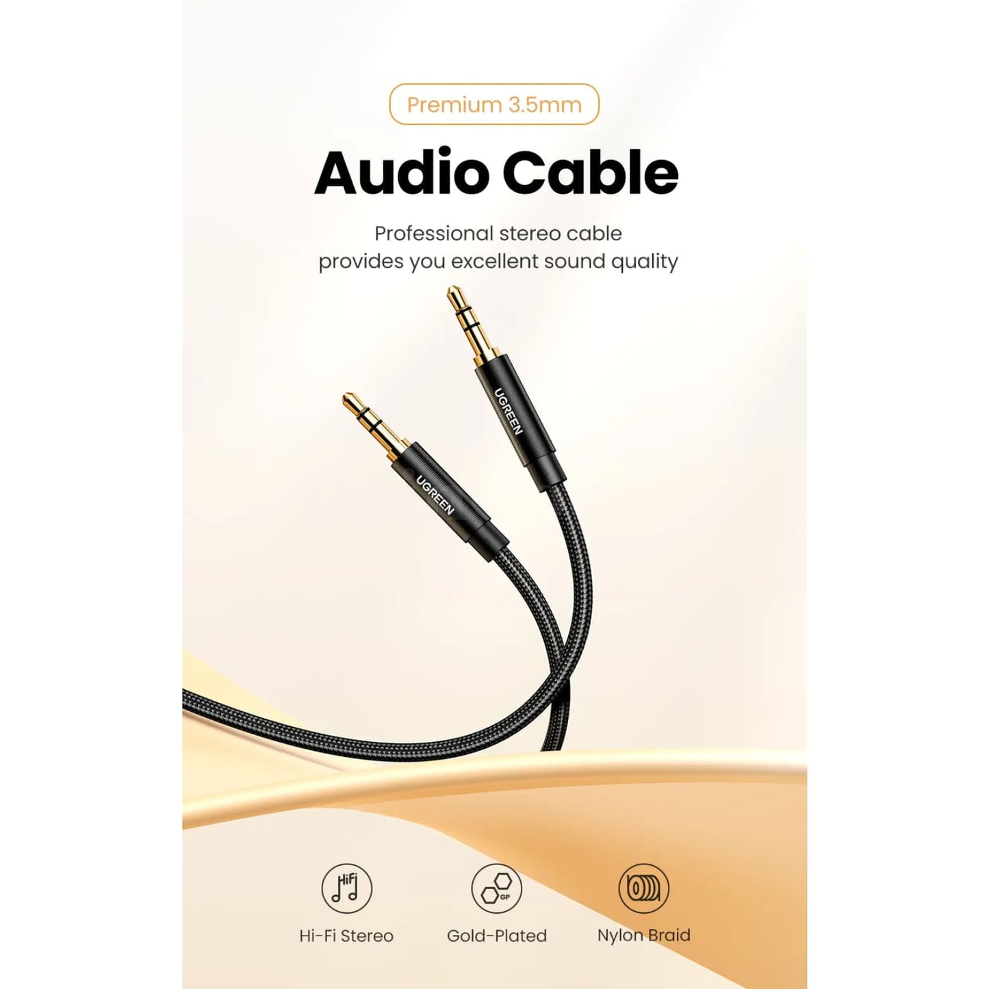 Ugreen 3.5Mm Male To Aux Cable - Audio For Iphone Computer Headphones And More 301635-
