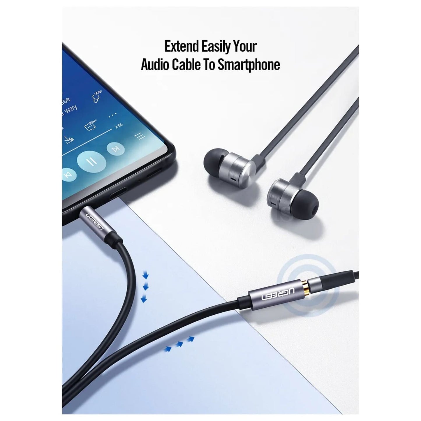 Ugreen 3.5Mm Male To Female Extension Audio Cable - Headphone And Aux 301635