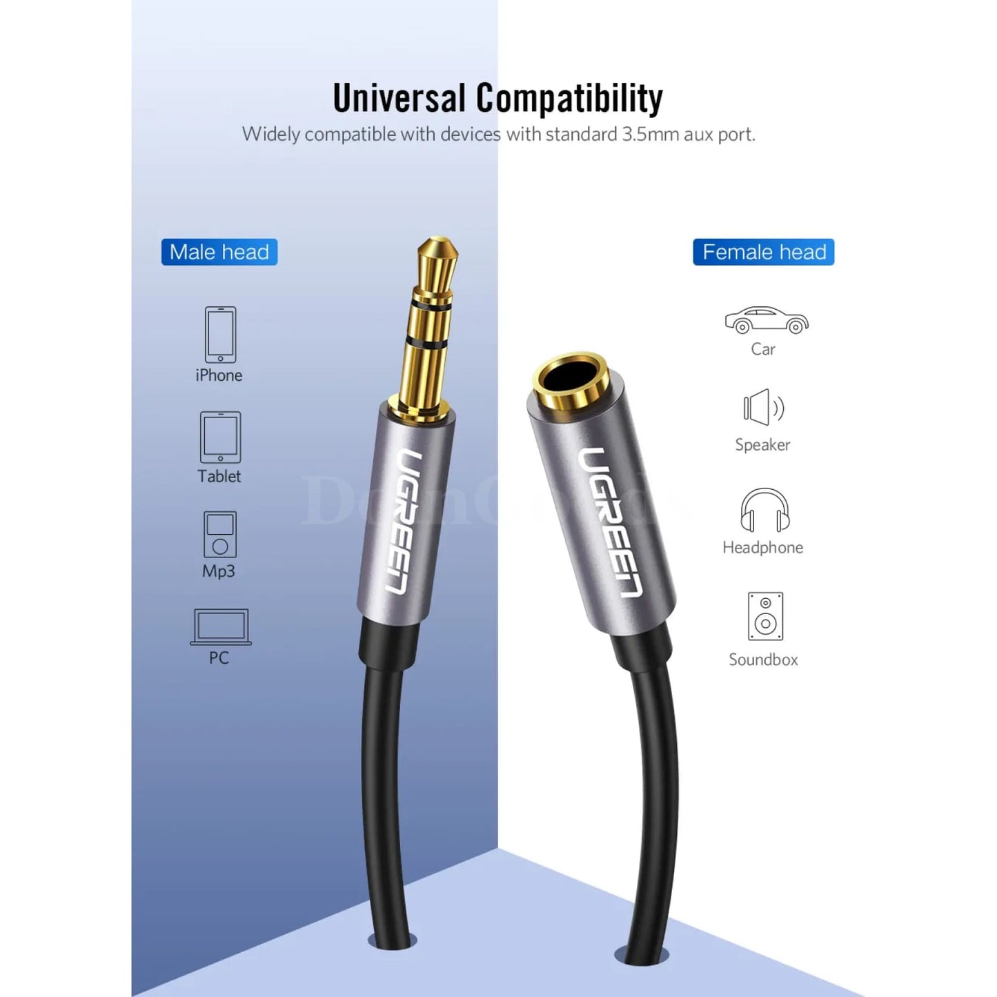 Ugreen 3.5Mm Male To Female Extension Audio Cable - Headphone And Aux 301635