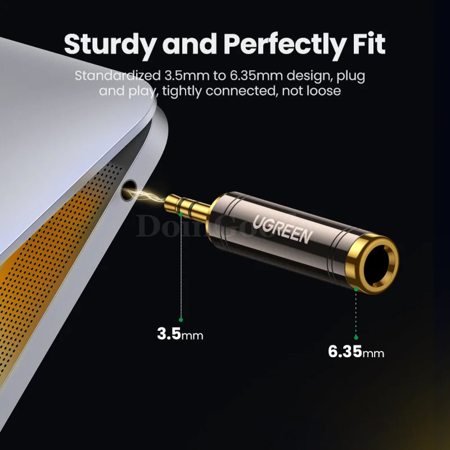Ugreen 3.5Mm To 6.5Mm 6.35Mm 1/4 Adapter Gold Plated Aux Female Male Audio 301635