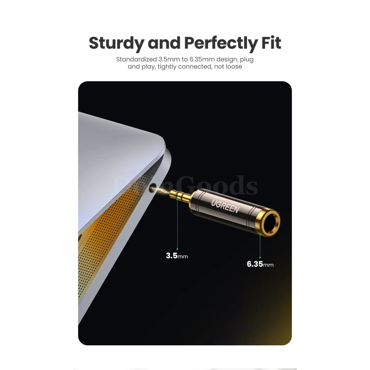 Ugreen 3.5Mm To 6.5Mm 6.35Mm 1/4 Adapter Gold Plated Aux Female Male Audio 301635