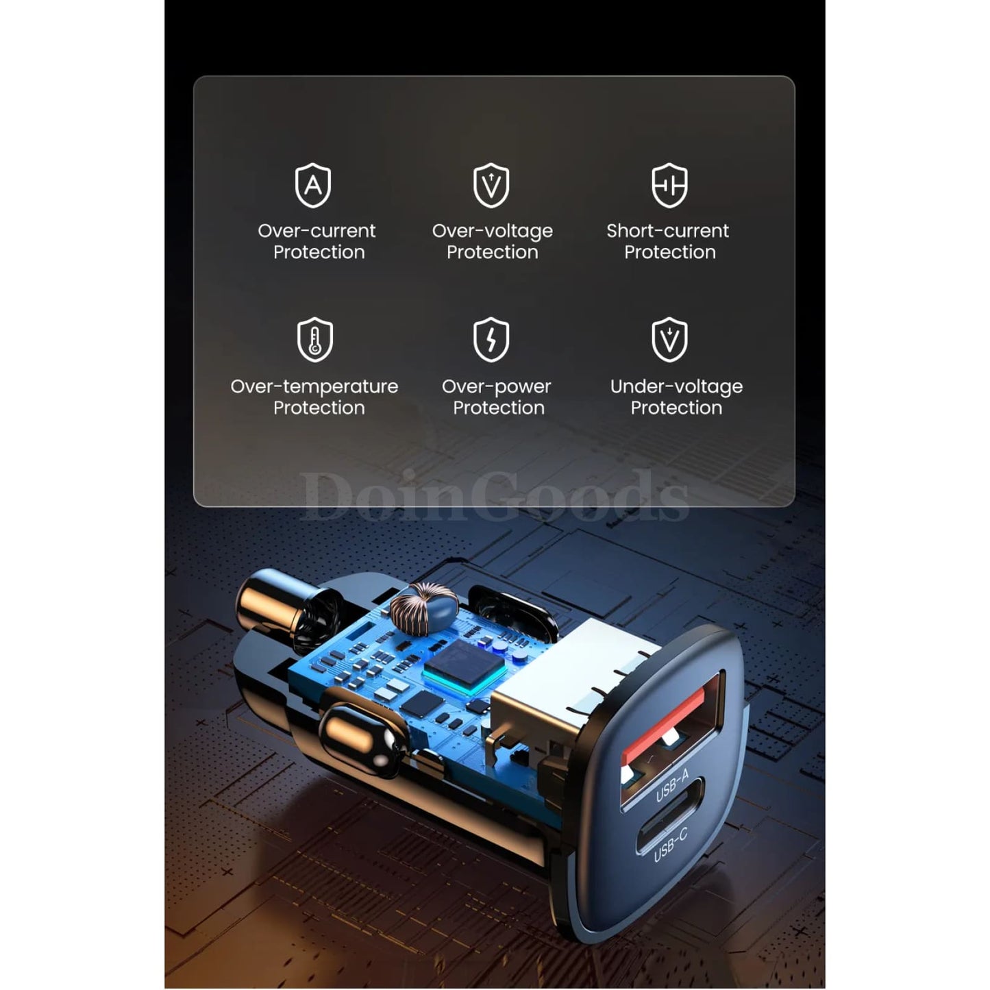 Ugreen 30W Usb Car Charger Quick Charge 4.0 Qc3.0 Pd Type C For Iphone 15 Xiaomi 301635