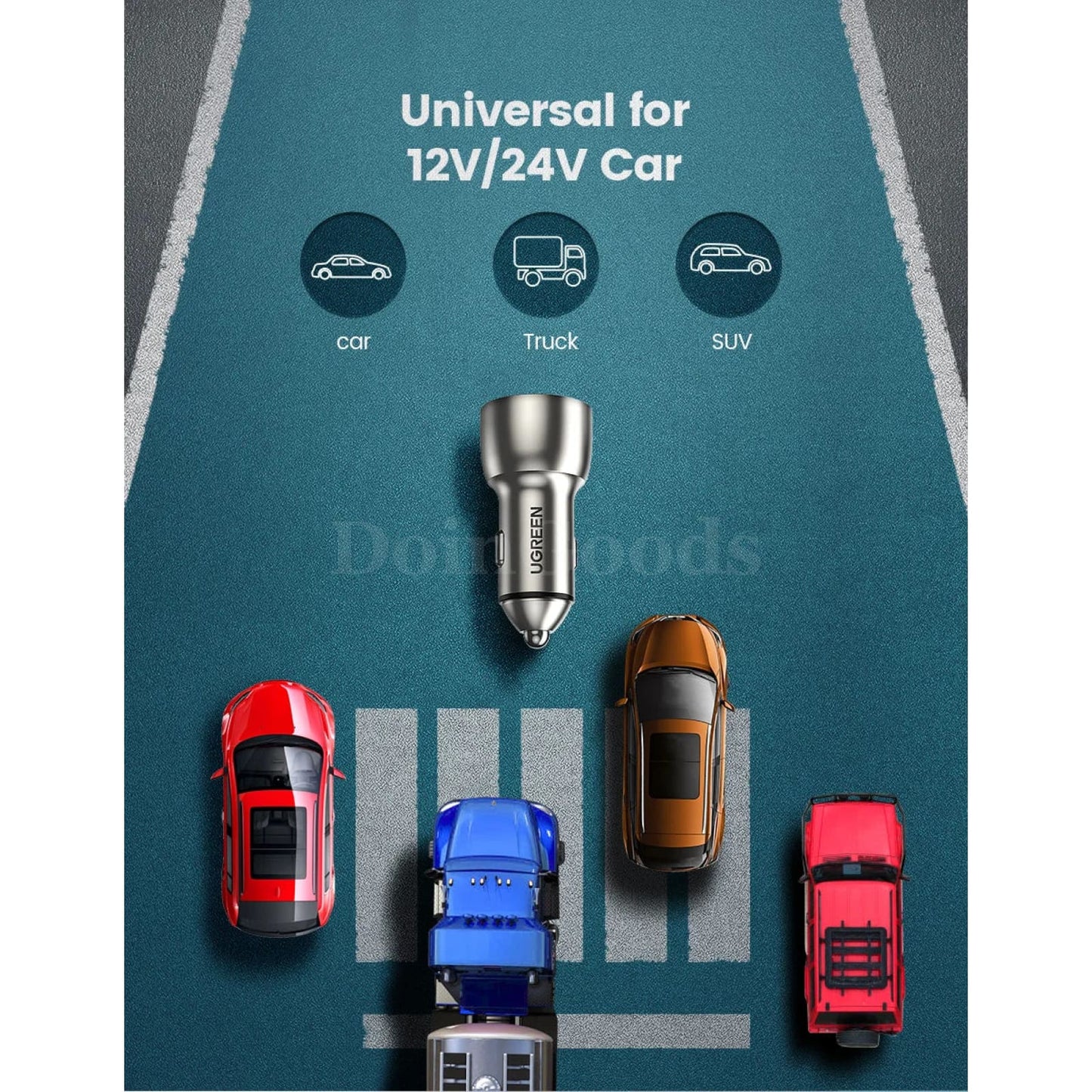Ugreen 36W Quick Charge 4.0/3.0 Usb Car Charger Type C Pd For Iphone 14 13 12 Xiaomi 301635