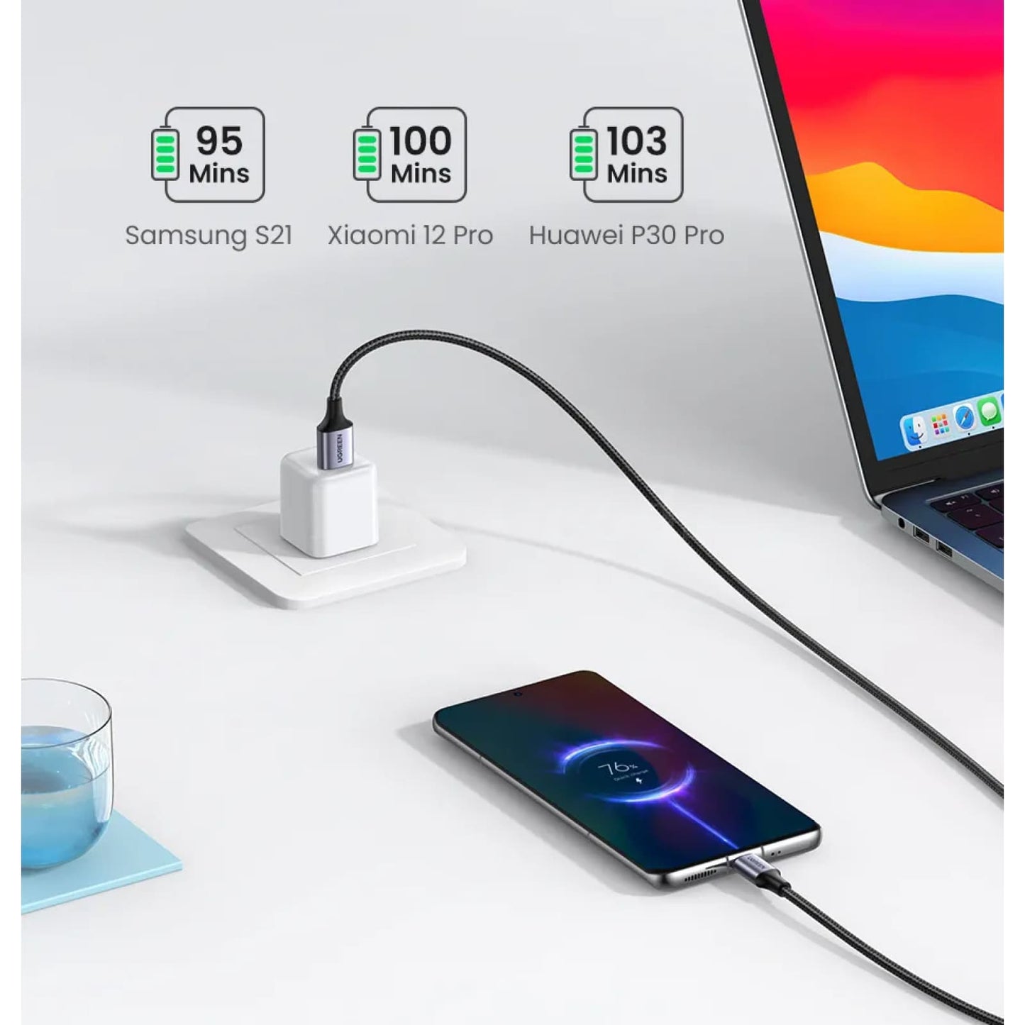 Ugreen 3A Usb Type C Cable Fast Charging Realme Xiaomi Samsung S21 Ipad Poco 301635