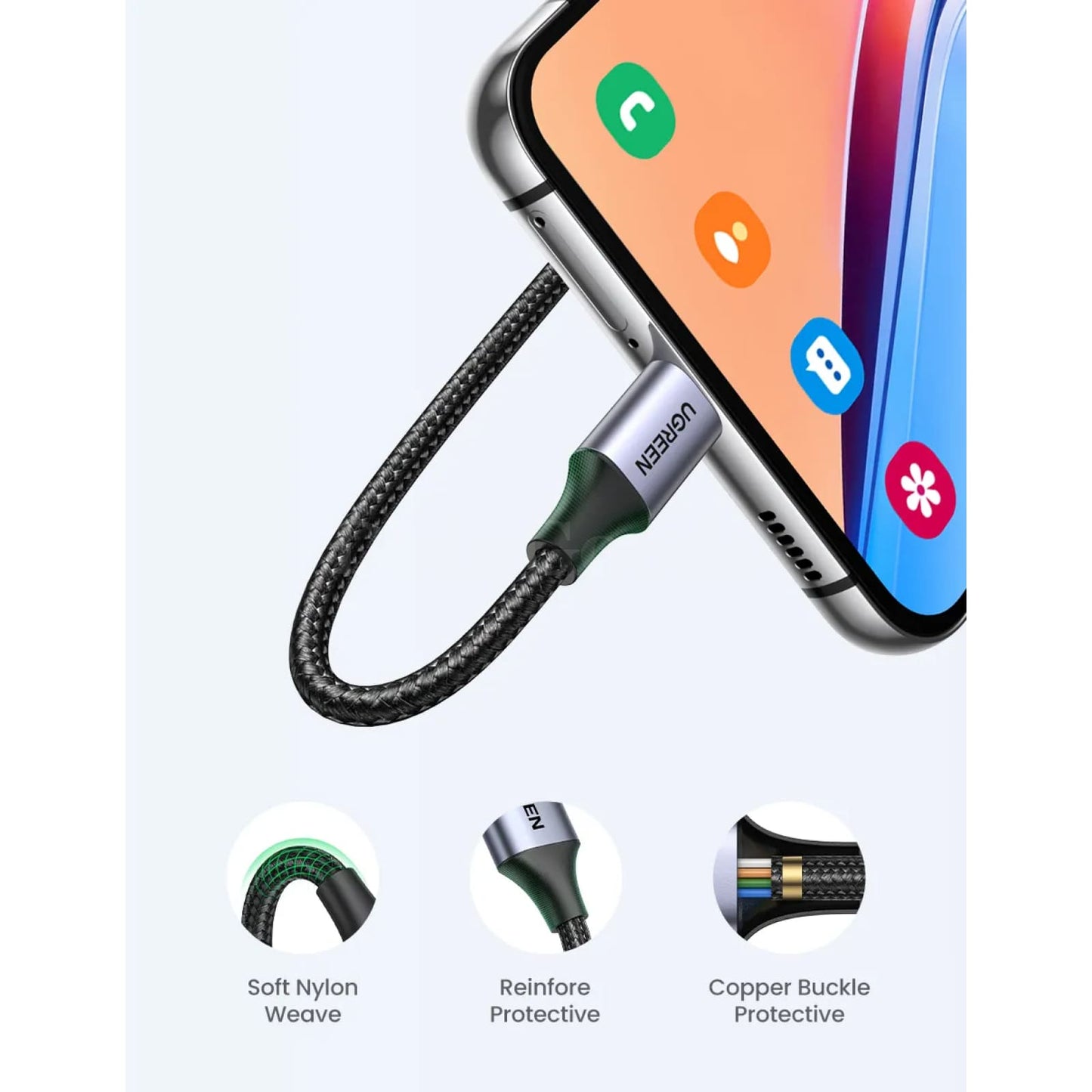 Ugreen 3A Usb Type C Cable Fast Charging Realme Xiaomi Samsung S21 Ipad Poco 301635