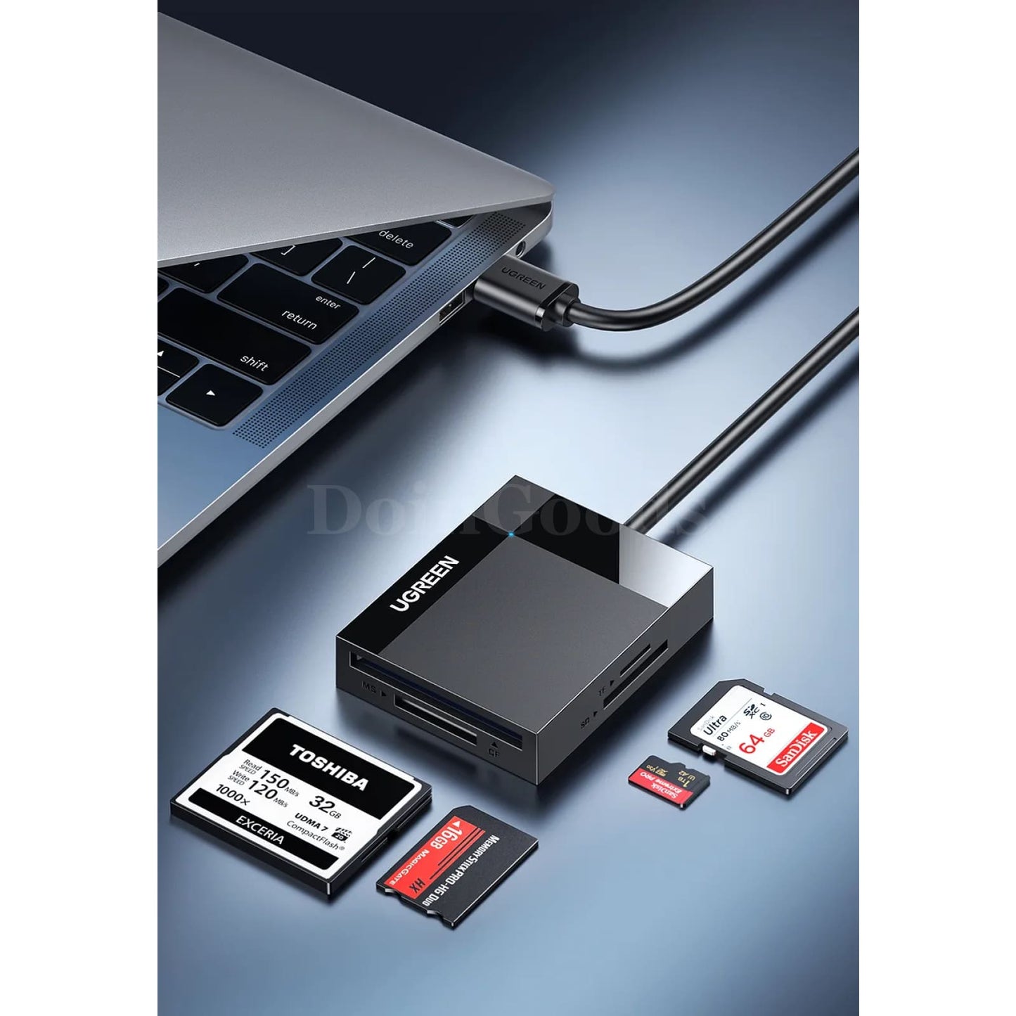 Ugreen 4-In-1 Card Reader - Usb3.0/Usb-C Sd Micro Tf Cf Ms Compact Flash Adapter For Laptop Pc