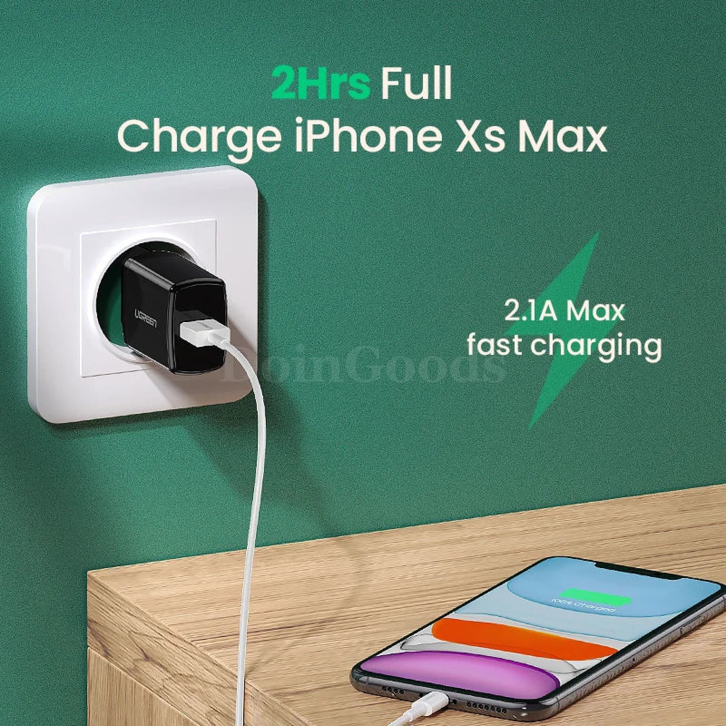 Ugreen 5V 2.1A Usb Charger Fast Wall Eu Adapter Iphone Ipad Samsung Xiaomi Mi 301635