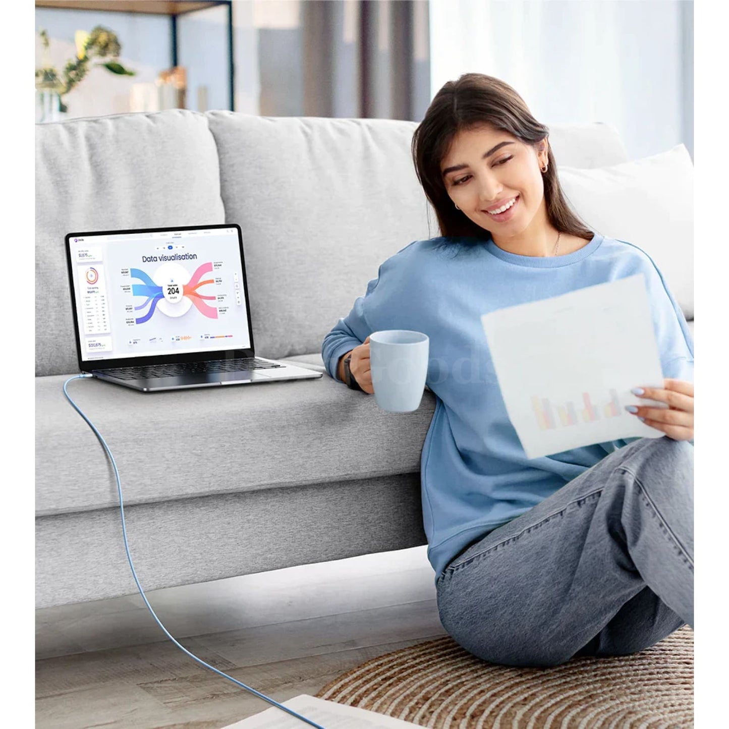 Ugreen 60W 100W Usb C To Type Cable For Iphone 15 Macbook Xiaomi Samsung 5A 301635