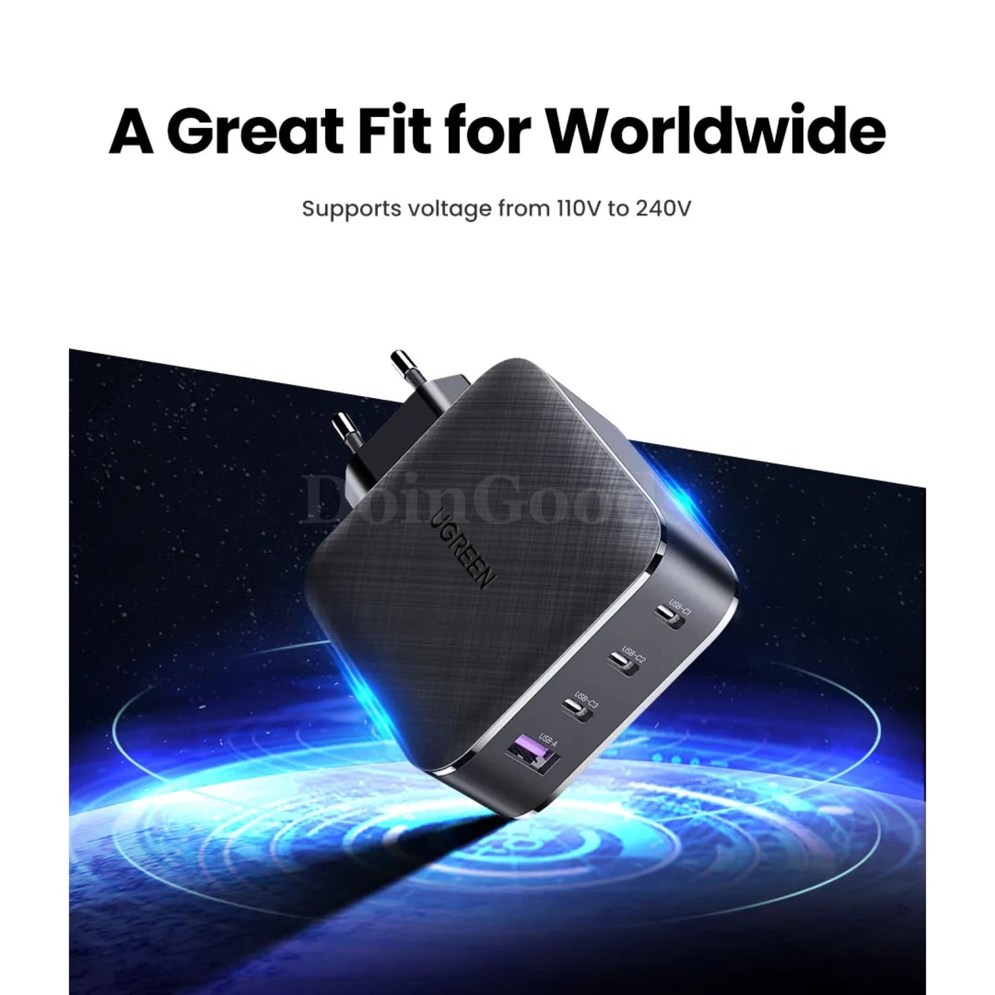 Ugreen 65W Gan Charger Quick Charge 4.0/3.0 Type C Pd For Iphone 15 14 13 Xiaomi 301635
