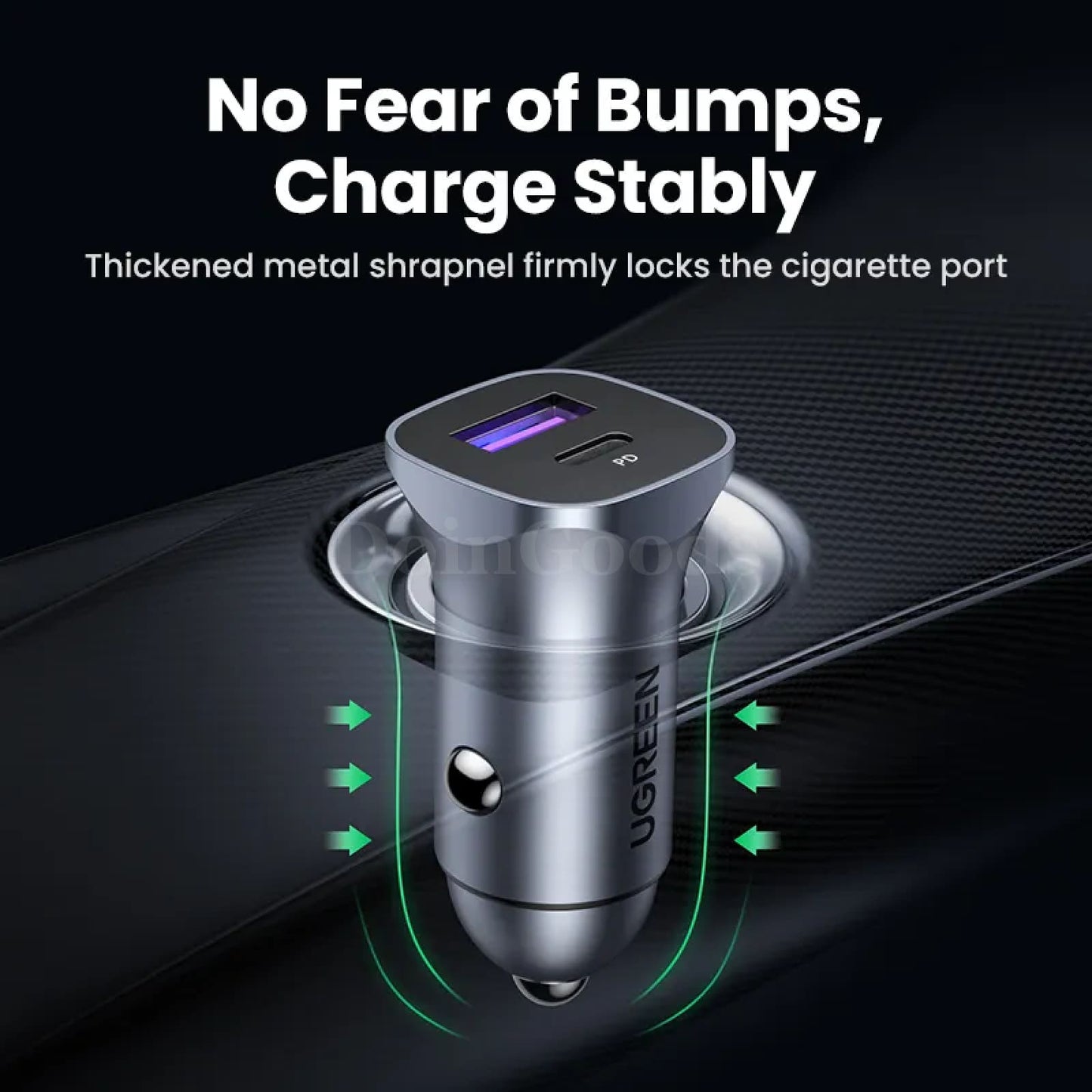 Ugreen Car Charger Fast Usb Type C Quick Charge 4.0 3.0 Iphone 15/14/13 Xiaomi 301635
