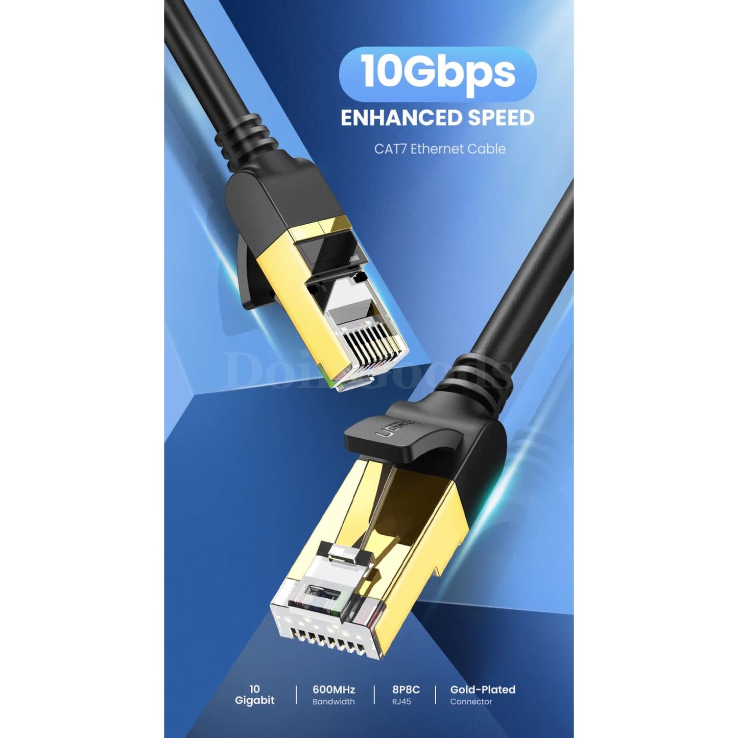 Ugreen Cat 7 Ethernet Cable - High-Speed Flat Gigabit Stp Rj45 Lan 301635