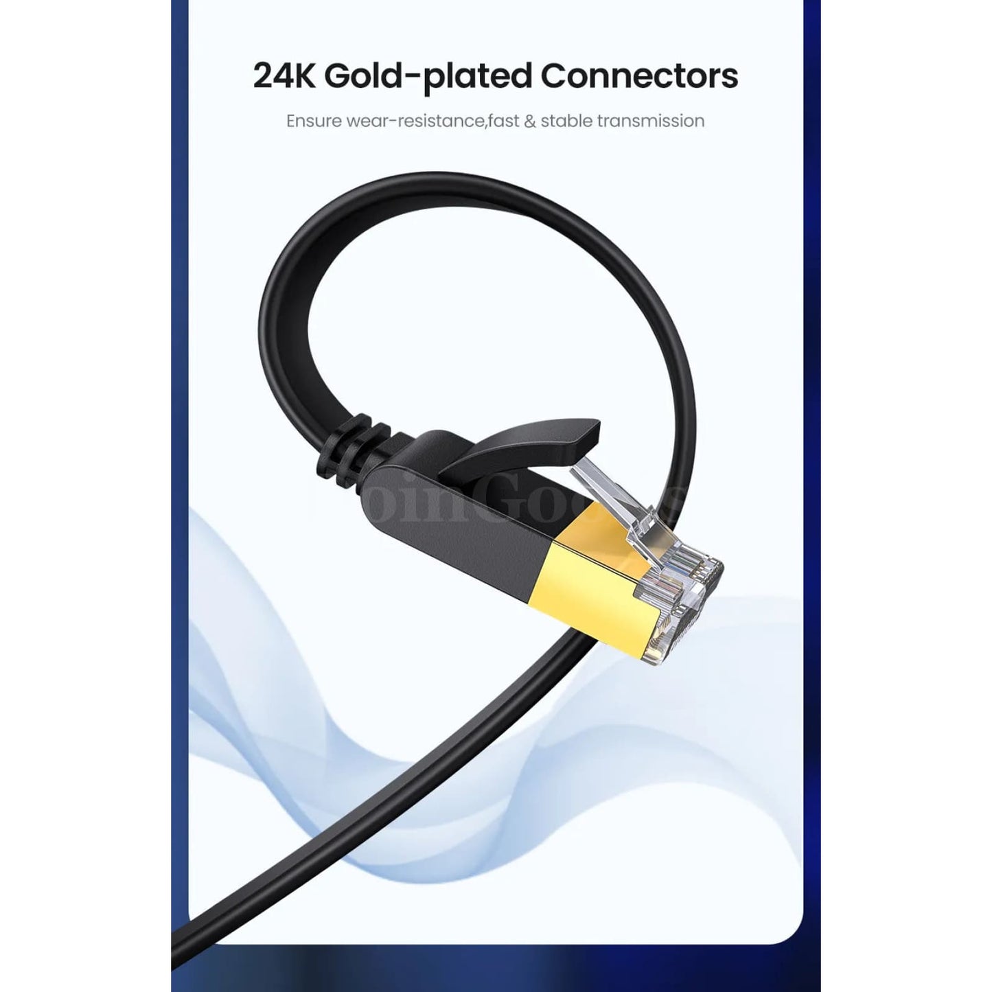 Ugreen Cat 7 Ethernet Cable - High-Speed Flat Gigabit Stp Rj45 Lan 301635