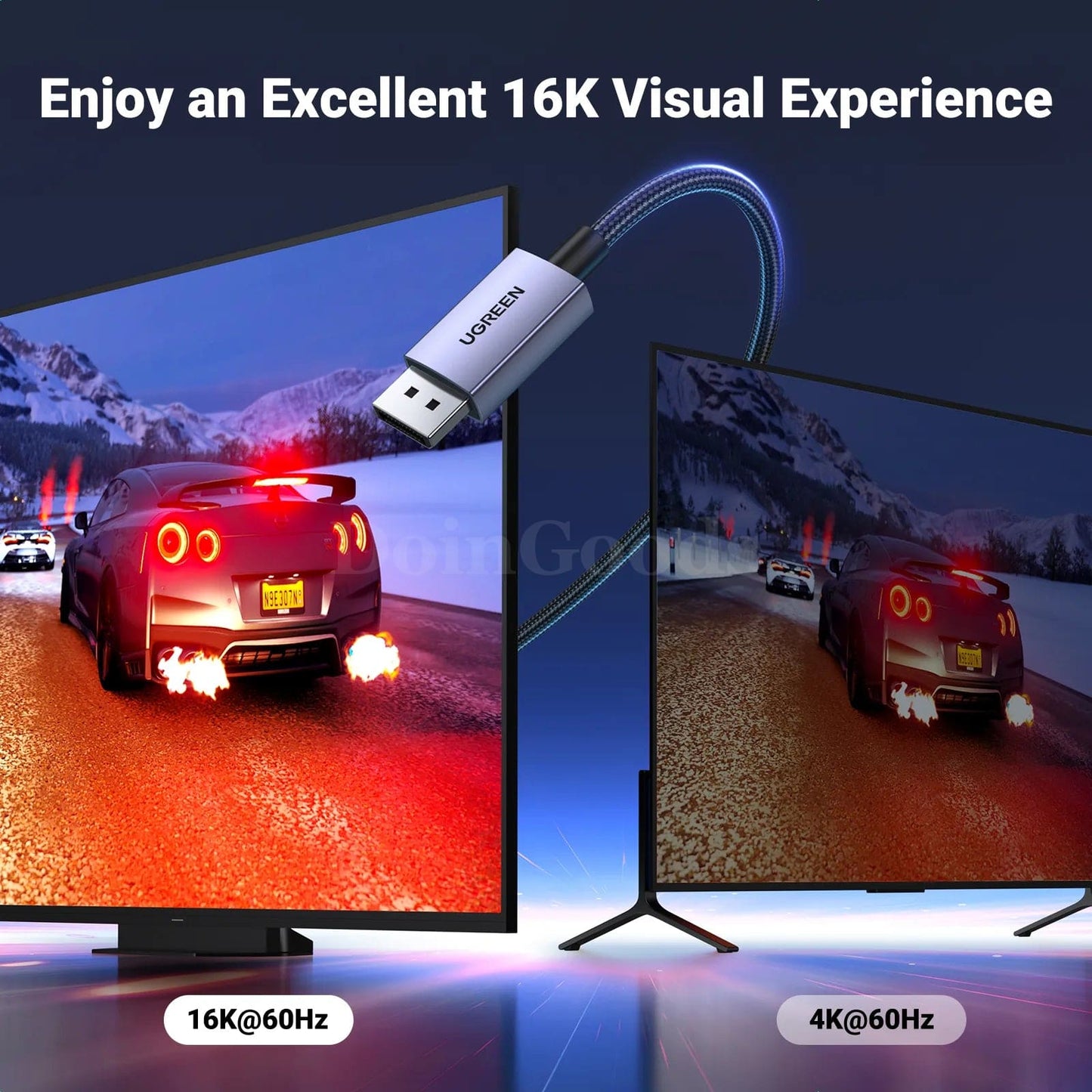 Ugreen Displayport Cable - 16K/8K Video And Audio For Xiaomi Tv Box Pc Laptop Monitor Game 301635