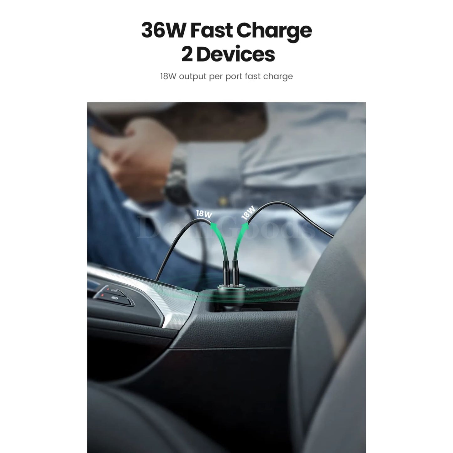 Ugreen Fast Car Charger Quick Charge 3.0 For Redmi Note 10 Xiaomi Iphone Samsung 301635