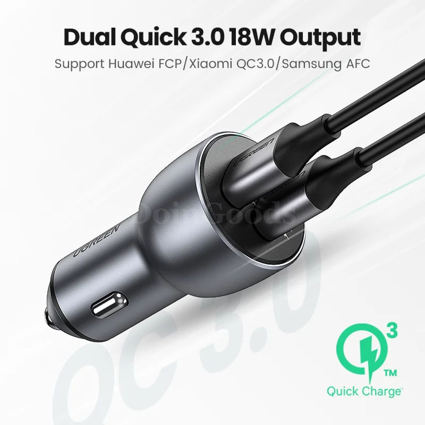 Ugreen Fast Car Charger Quick Charge 3.0 For Redmi Note 10 Xiaomi Iphone Samsung 301635