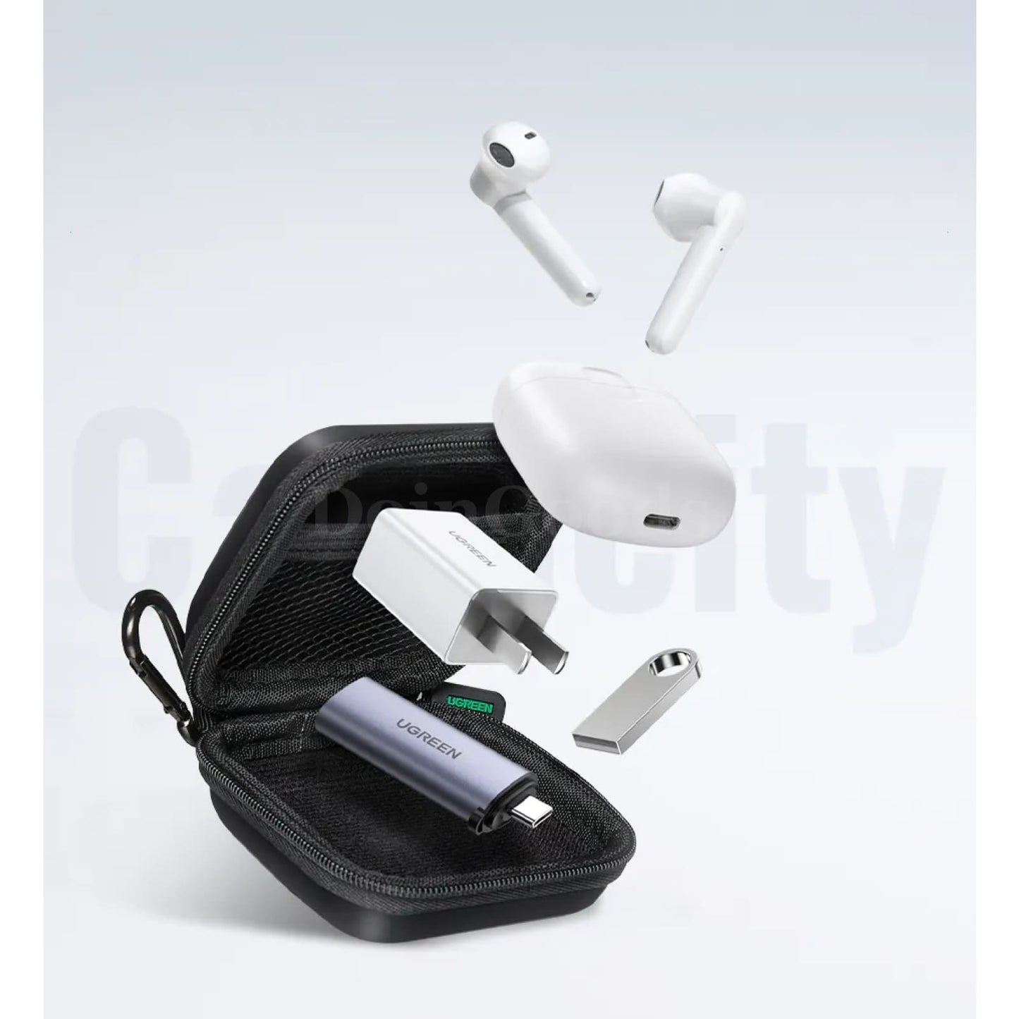 Ugreen Hard Earphone Case Headphone Bag Cover For Airpods Earpods Sennheiser 301635