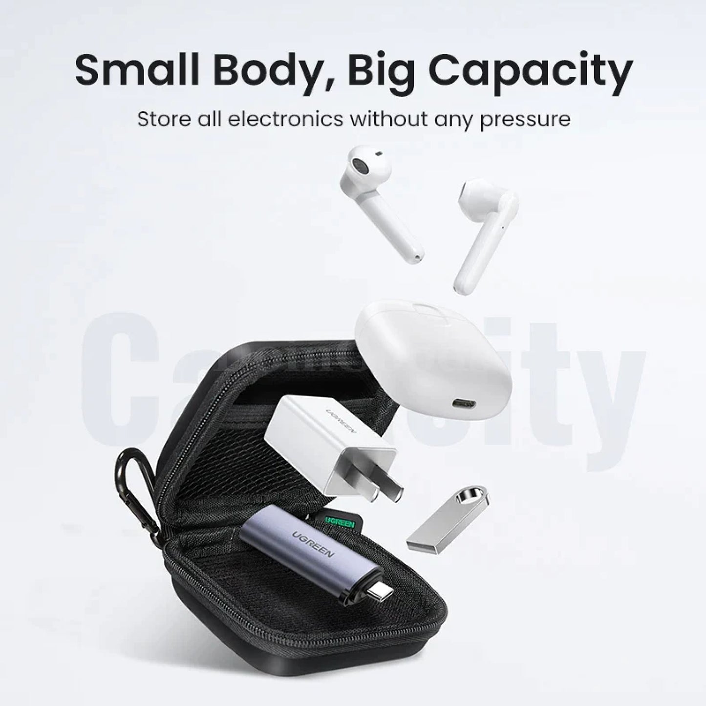 Ugreen Hard Earphone Case Headphone Bag Cover For Airpods Earpods Sennheiser 301635