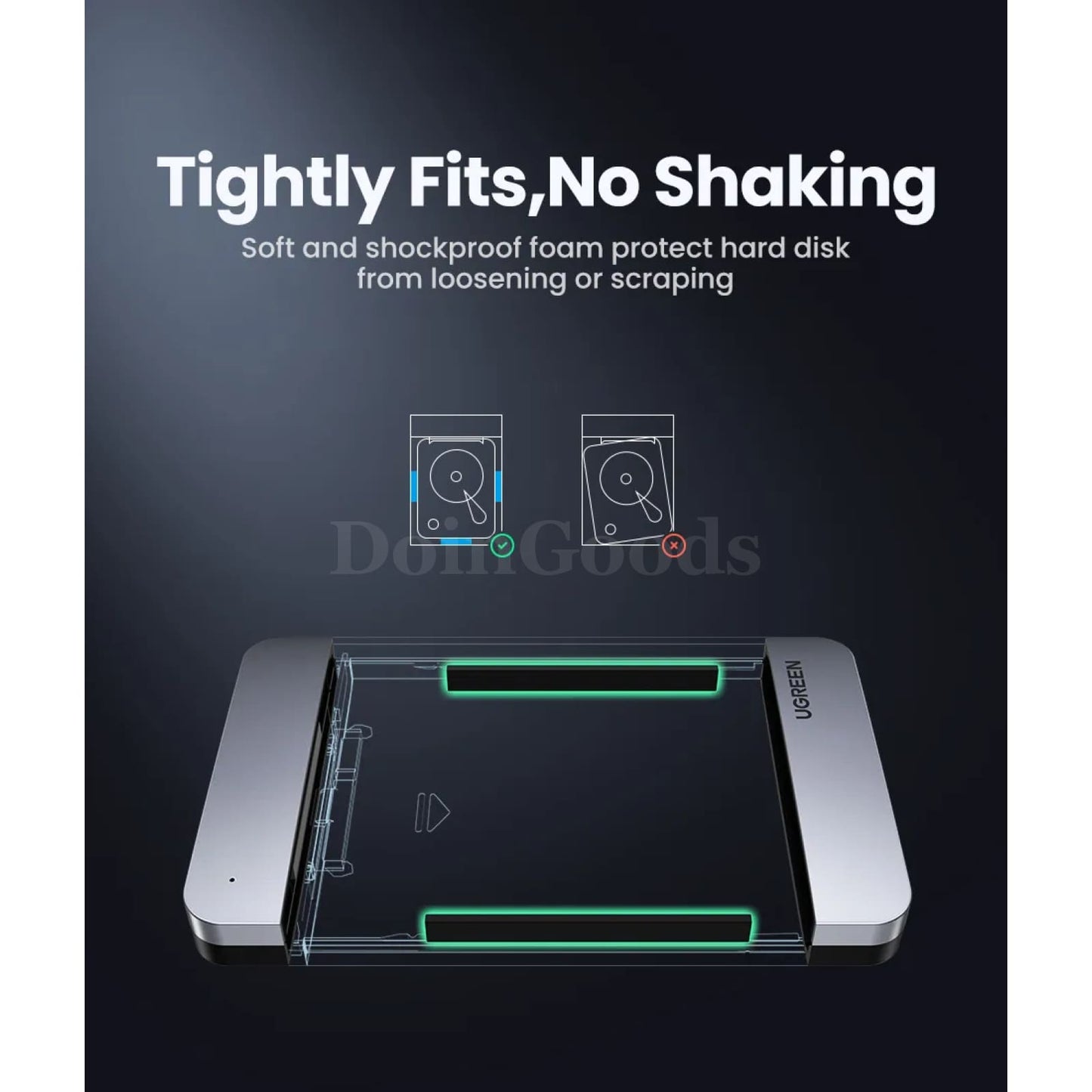 Ugreen Hdd Case 2.5 Sata Usb C 3.1 Gen 2 6Gbps External Hard Drive Aluminum Box 301635