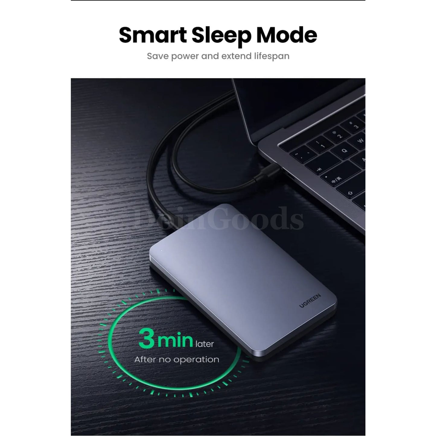 Ugreen Hdd Case 2.5 Sata Usb C 3.1 Gen 2 6Gbps External Hard Drive Aluminum Box 301635