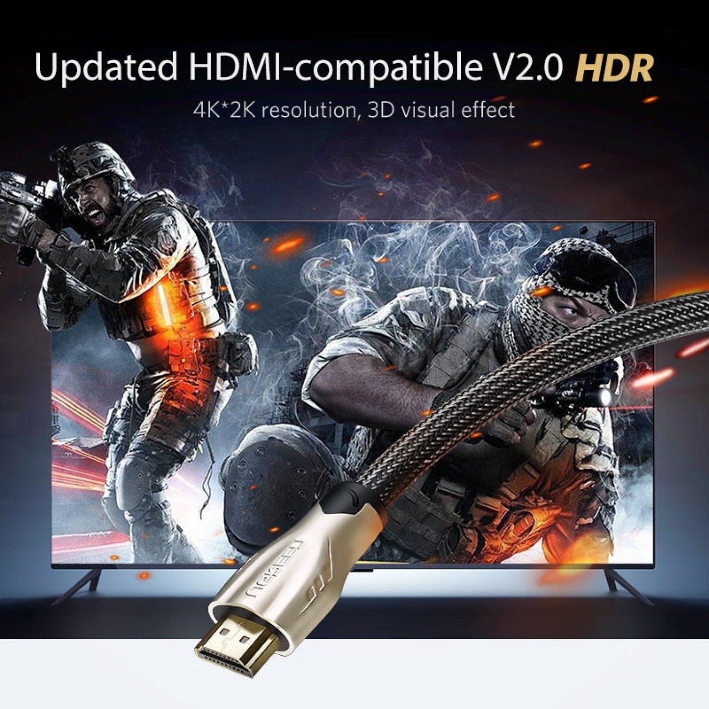 Ugreen Hdmi Cable 4K/60Hz - Audio Switch Splitter For Tv Box Ps4 301635