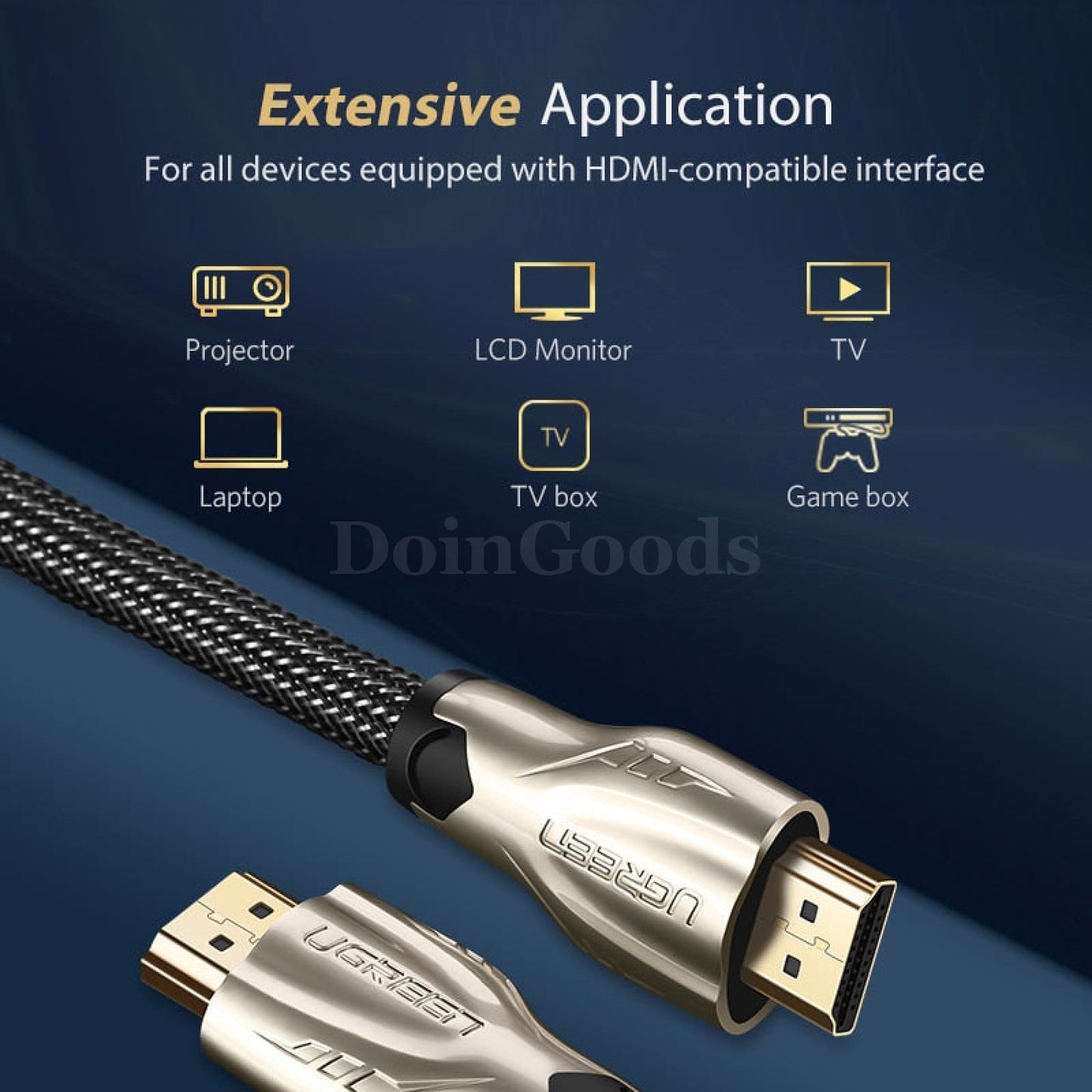 Ugreen Hdmi Cable 4K/60Hz - Audio Switch Splitter For Tv Box Ps4 301635