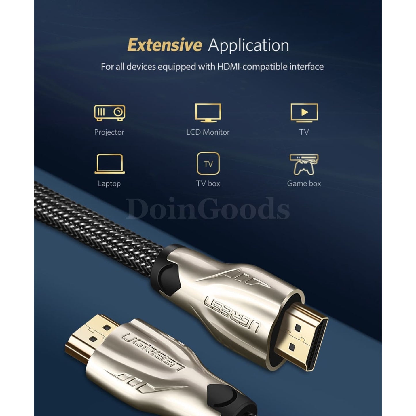 Ugreen Hdmi Cable 4K/60Hz - Audio Switch Splitter For Tv Box Ps4 301635