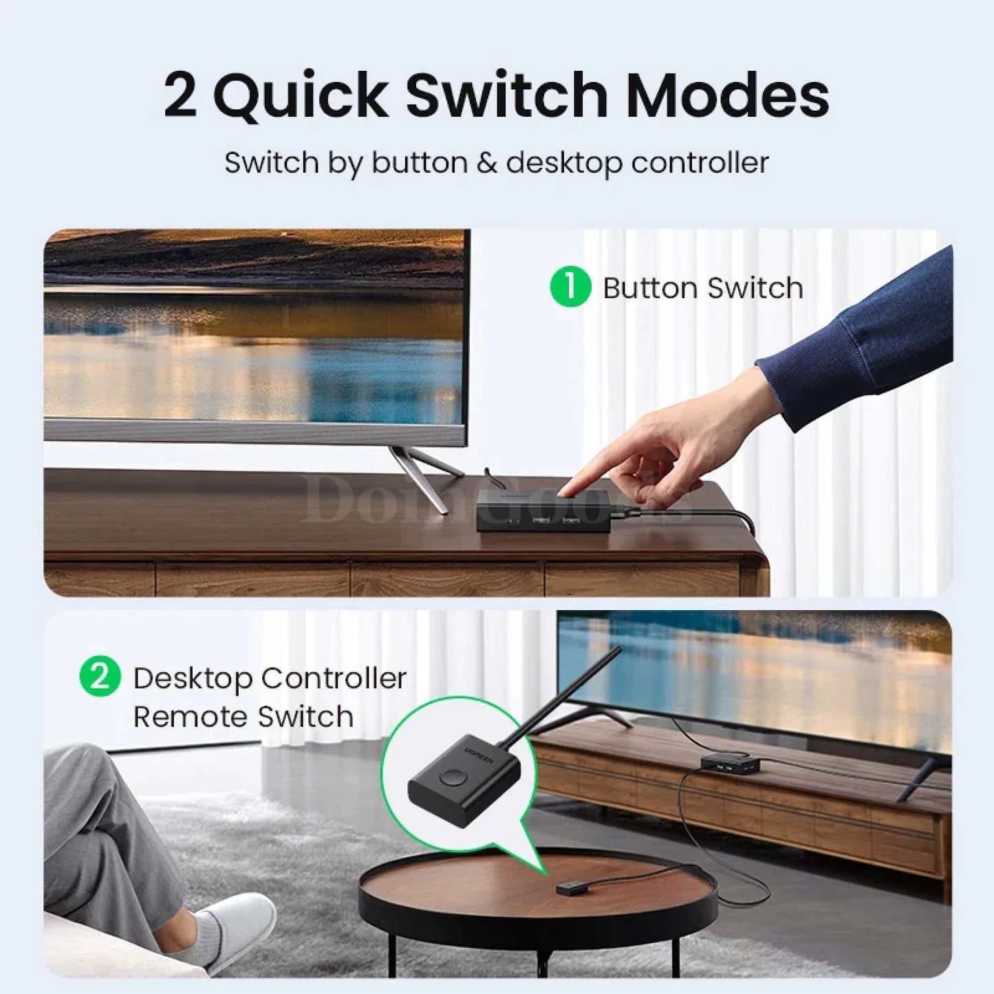Ugreen Hdmi-Compatible Kvm Switch 4K@60Hz Usb 2.0 Switcher In 1 Out Printer 301635