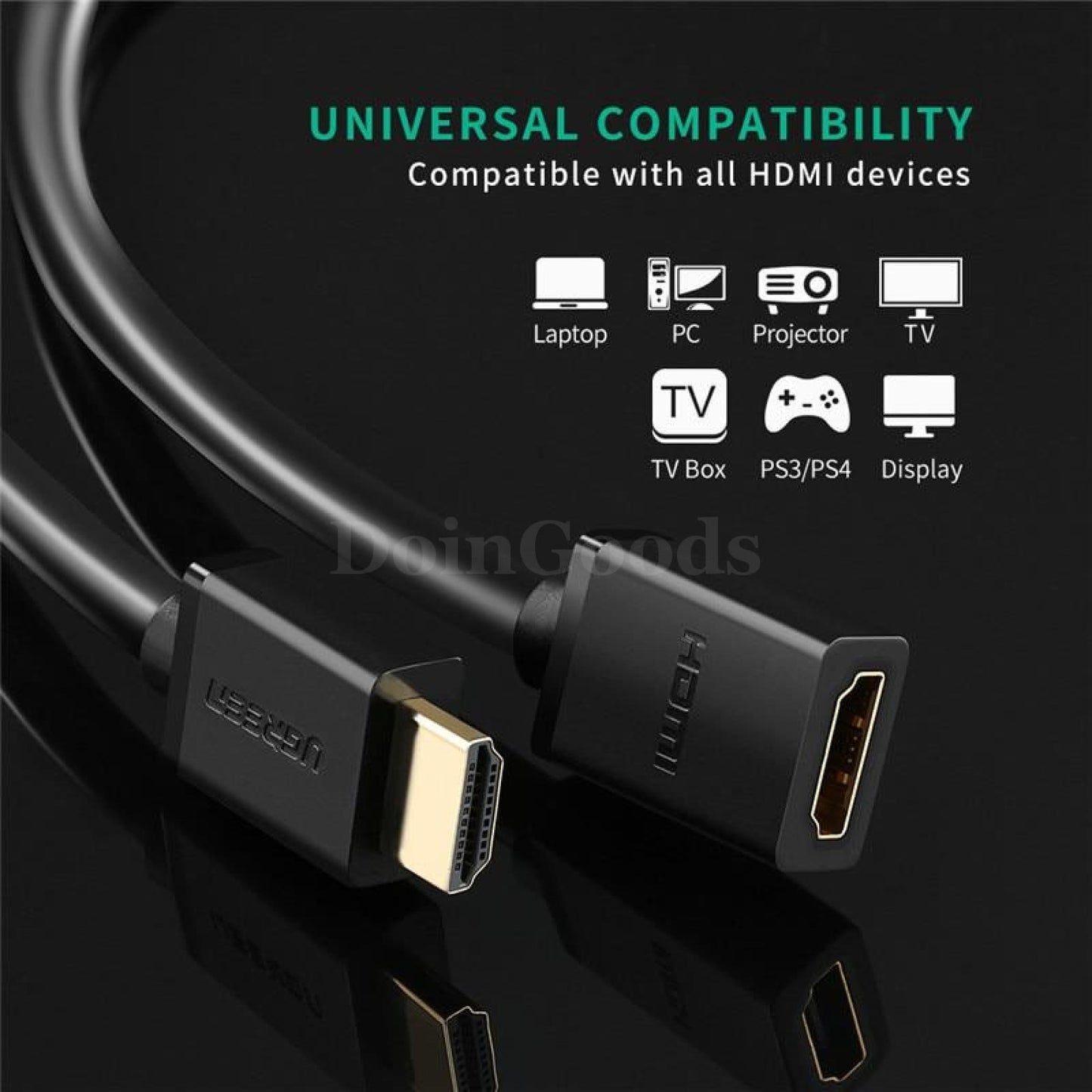 Ugreen Hdmi Extension Cable Extender Male To Female Cord Extention 1080P 4K 3D 301635