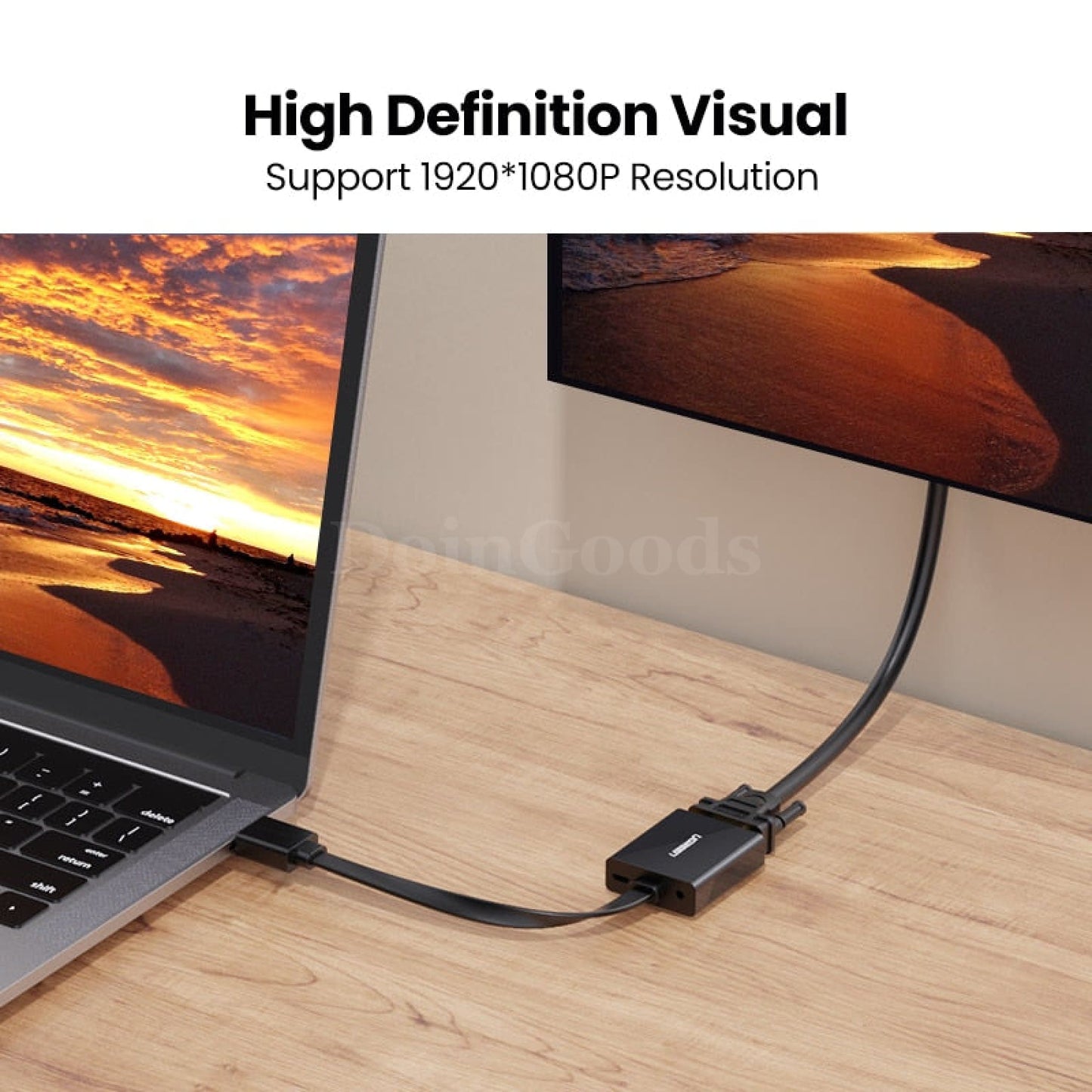 Ugreen Hdmi To Vga Adapter - 1080P Male Female Converter For Tv Box Pc 301635
