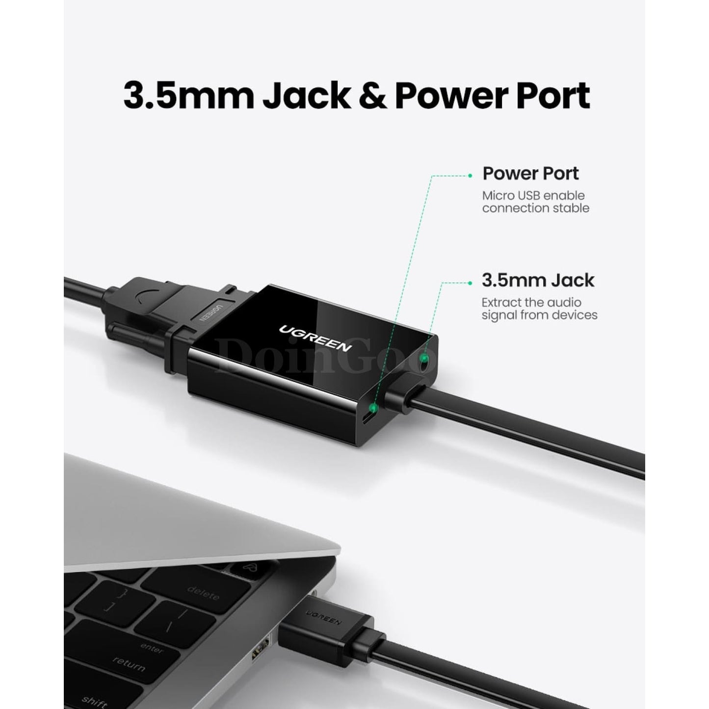 Ugreen Hdmi To Vga Adapter - 1080P Male Female Converter For Tv Box Pc 301635