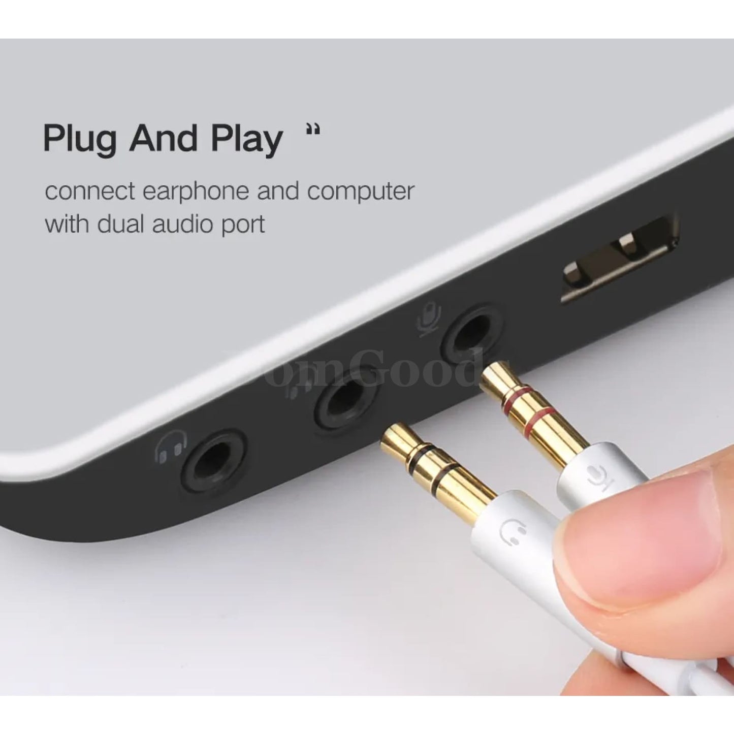 Ugreen Headphone And Mic Audio Splitter - 3.5Mm Female To Dual Male Y-Splitter Cable 301635