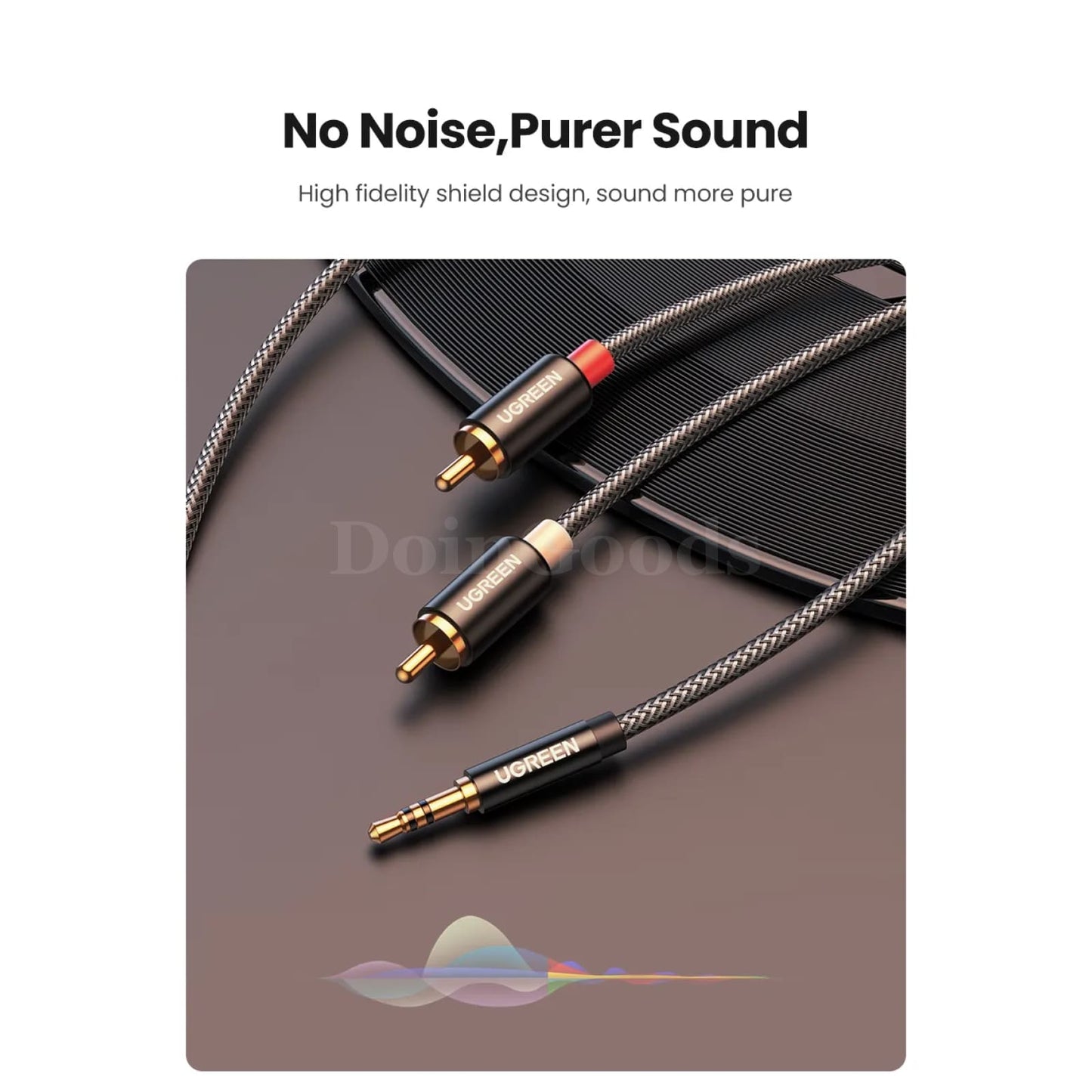 Ugreen Hifi Stereo Rca Cable - 2Rca To 3.5Mm Audio Aux With Y Splitter 301635