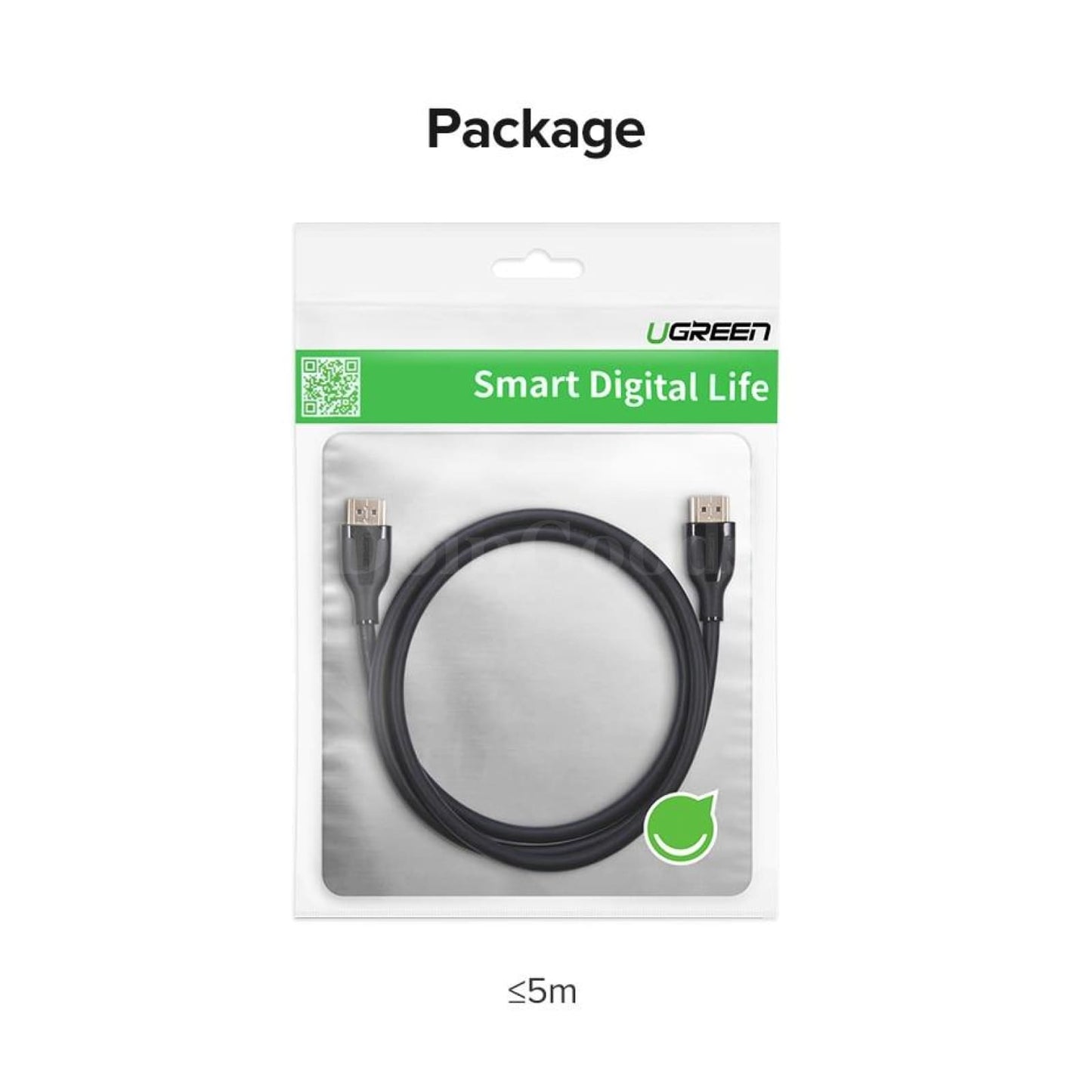 Ugreen High Quality Hdmi Cable Angle 90 Degree 8Ft 4K Speed Gold Plated 3Ft 301635