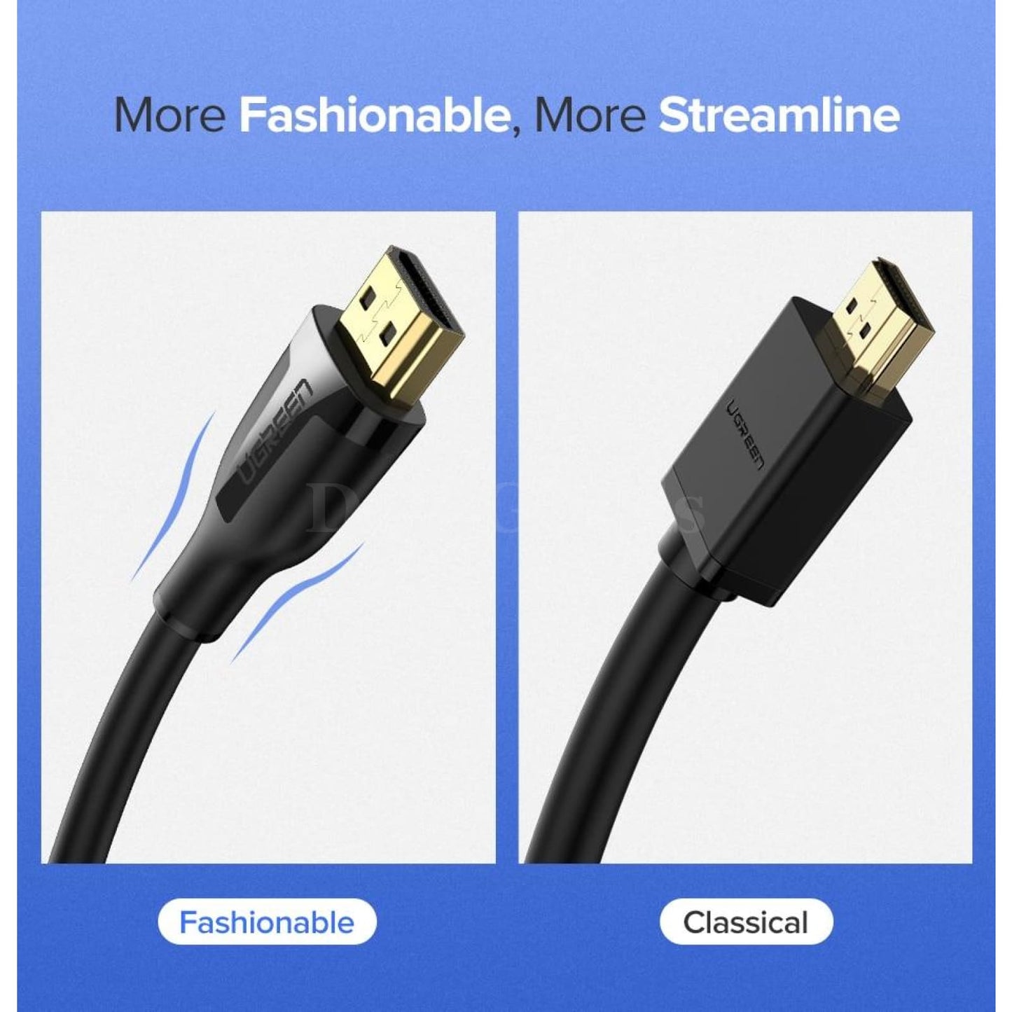 Ugreen High Quality Hdmi Cable Angle 90 Degree 8Ft 4K Speed Gold Plated 3Ft 301635