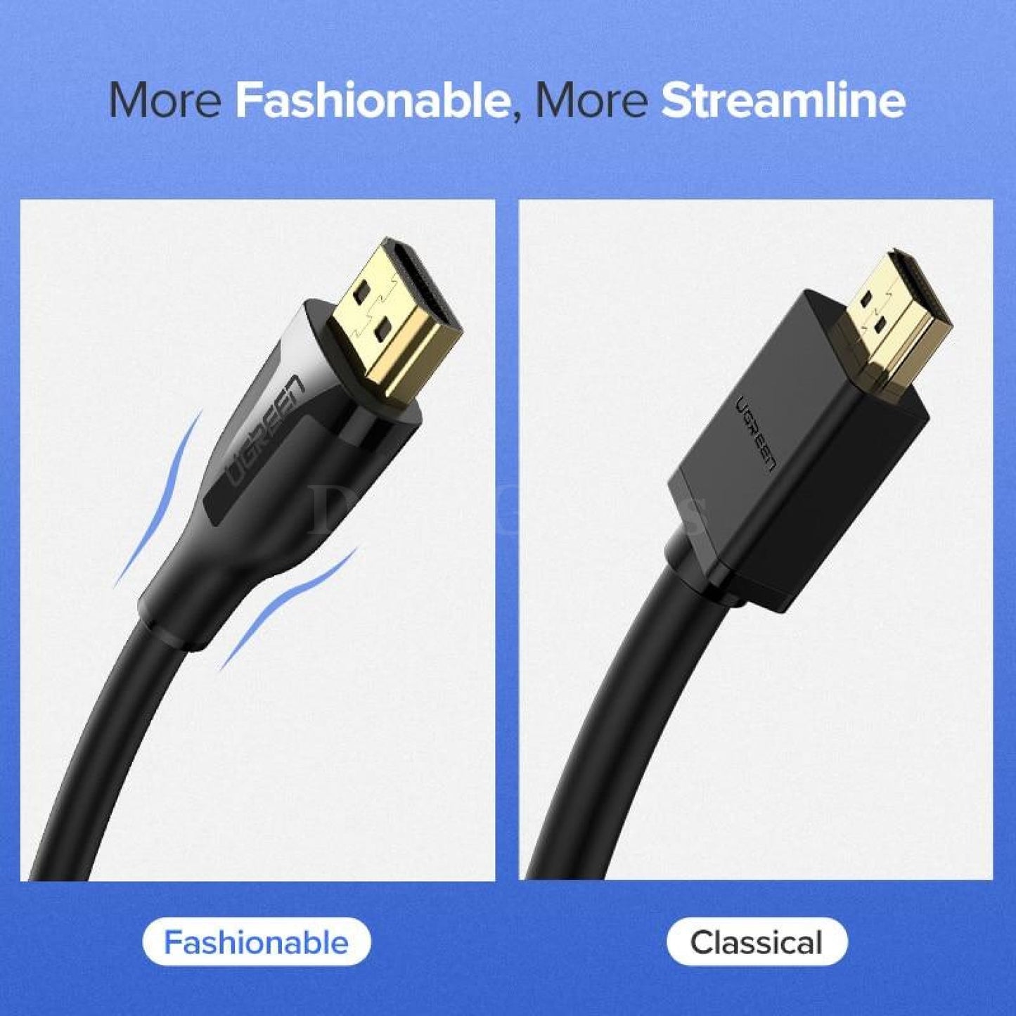 Ugreen High Quality Hdmi Cable Angle 90 Degree 8Ft 4K Speed Gold Plated 3Ft 301635