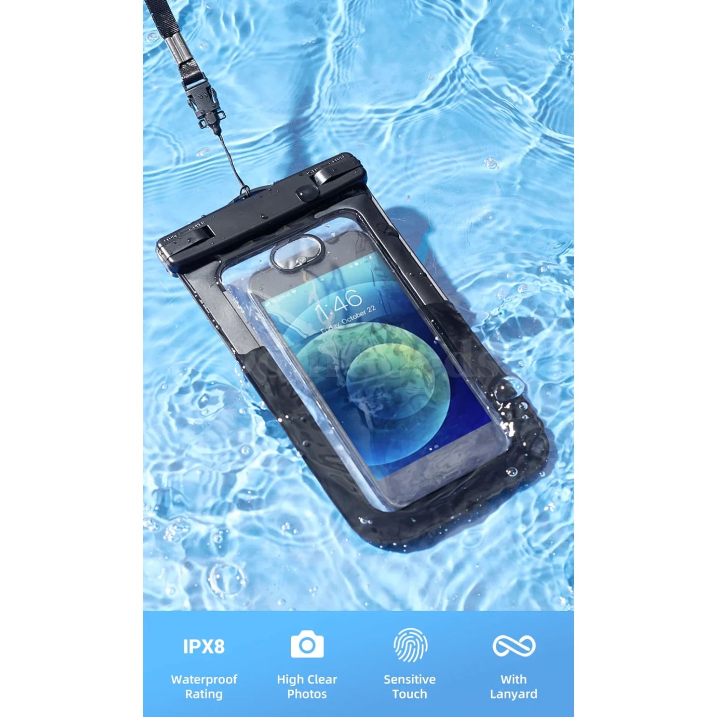 Ugreen Ipx8 Waterproof Phone Case Bag Protective Universal Swim Pouch 301635