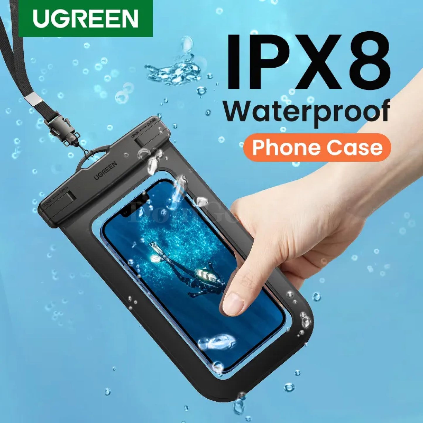 Ugreen Ipx8 Waterproof Phone Case Bag Protective Universal Swim Pouch 301635