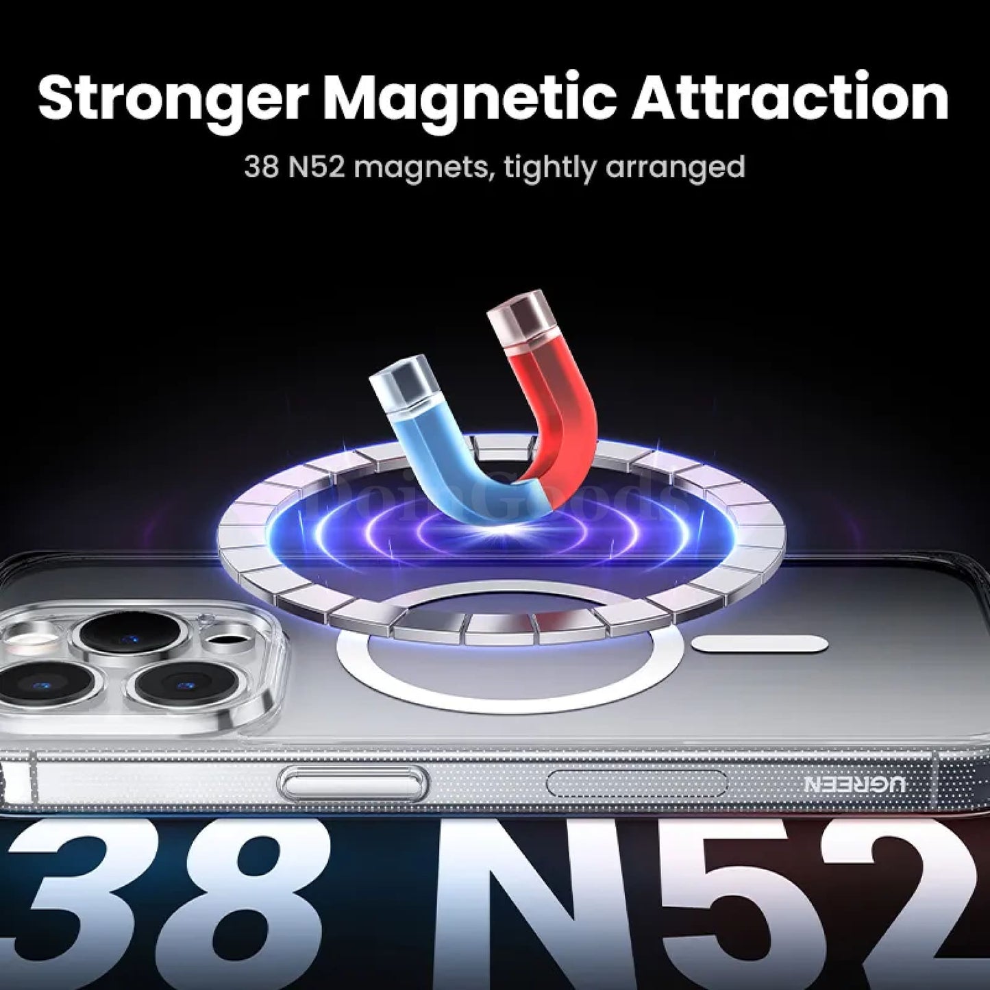 Ugreen Magnetic Case Iphone 15 14 13 12 Pro Max Plus Tpu Shockproof Cover 301635