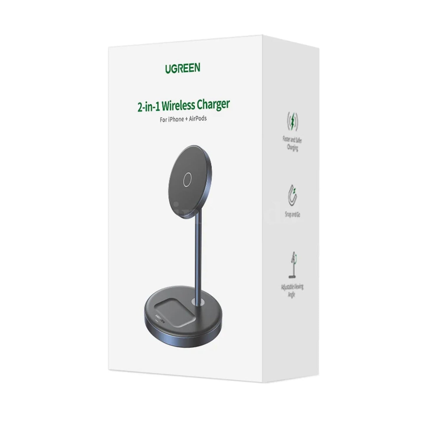 Ugreen Magnetic Wireless Charger Stand 20W Max 2-In-1 Iphone Pro Airpods 301635