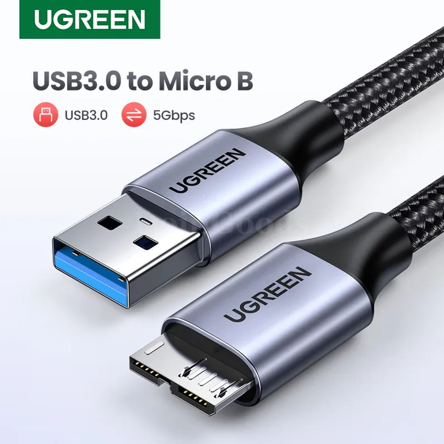 Ugreen Micro B Usb 3.0 Cable - 3A Fast Charging 5Gbps Data Transfer External Hdd And Ssd 301635