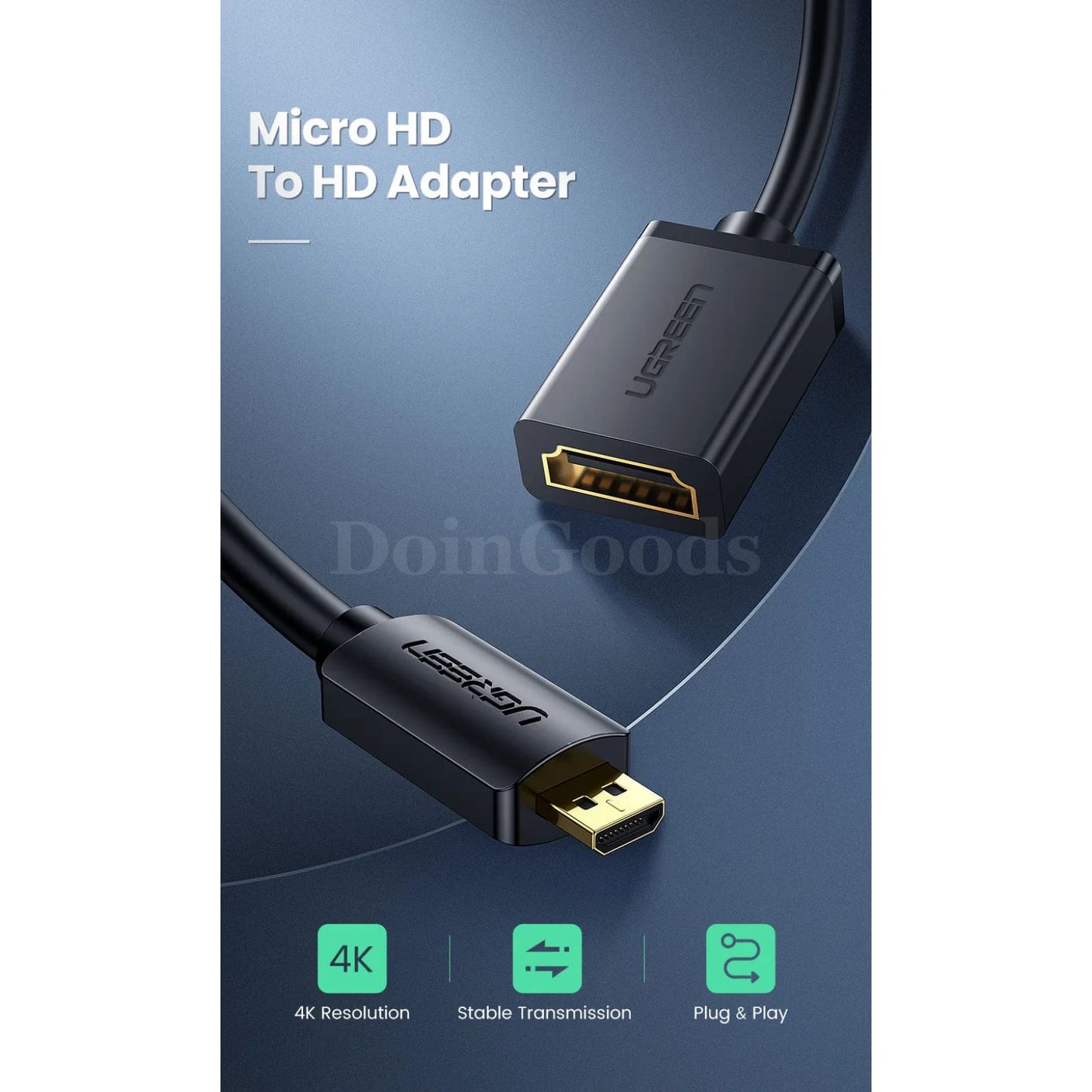 Ugreen Micro Hdmi-Compatible Adapter - 4K/60Hz Male To Female Converter For Raspberry Pi 4 And Gopro